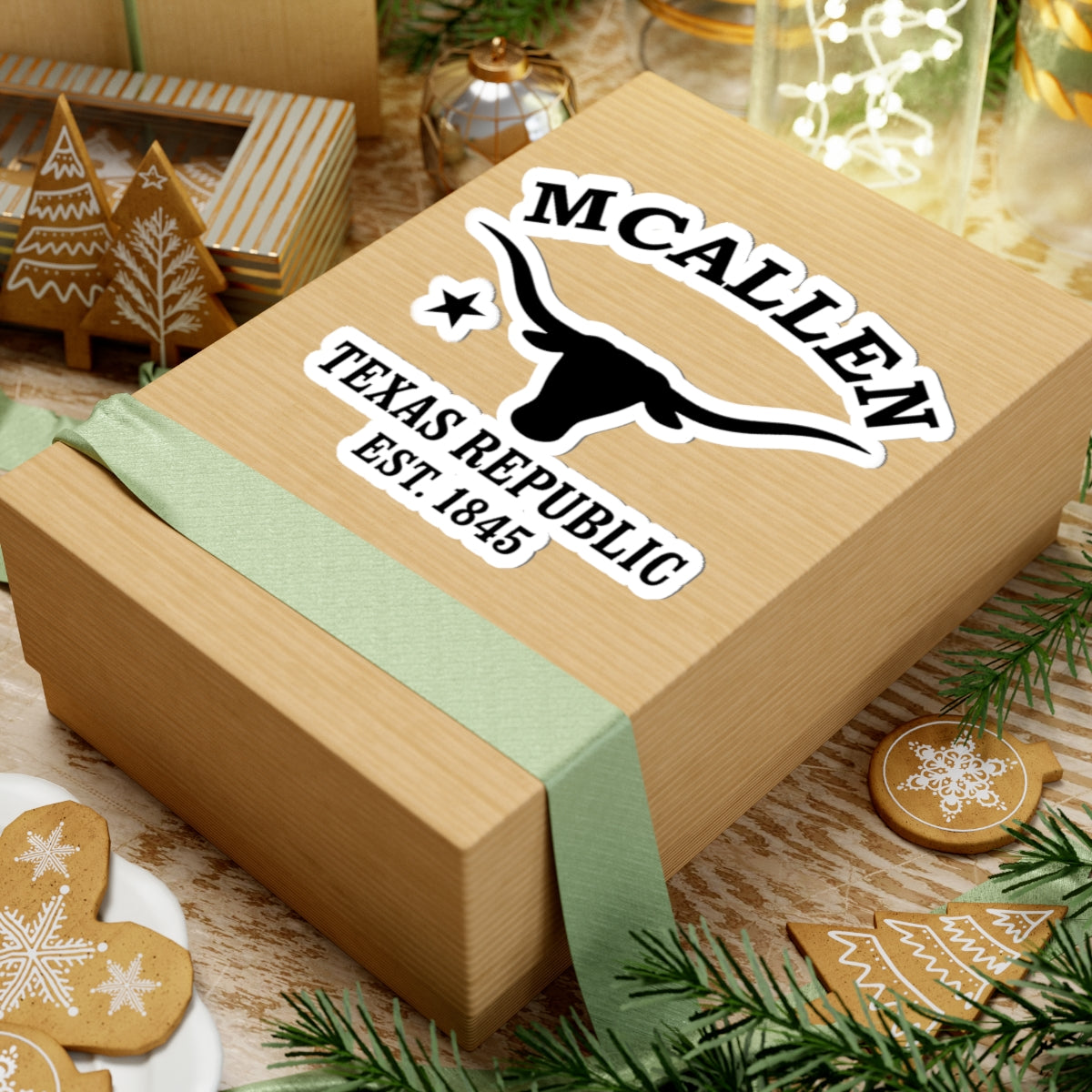 McAllen Texas Vintage Retro Vinyl Sticker - Black Logo