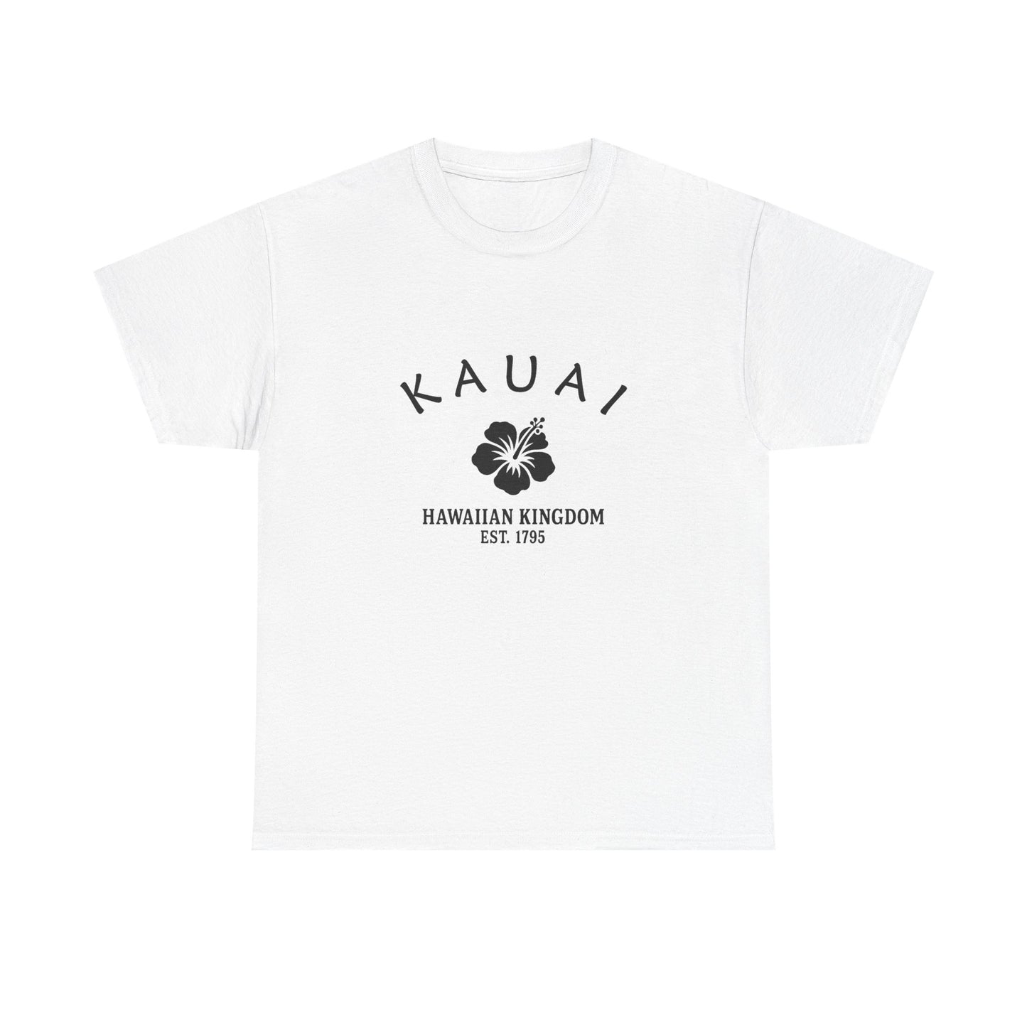 Kauai Hawaii Vintage Retro Unisex Heavy Cotton Tee - Black Logo
