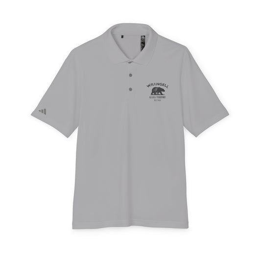 Wrangell Alaska Vintage Retro Embroidered Performance Polo Shirt - Black Logo