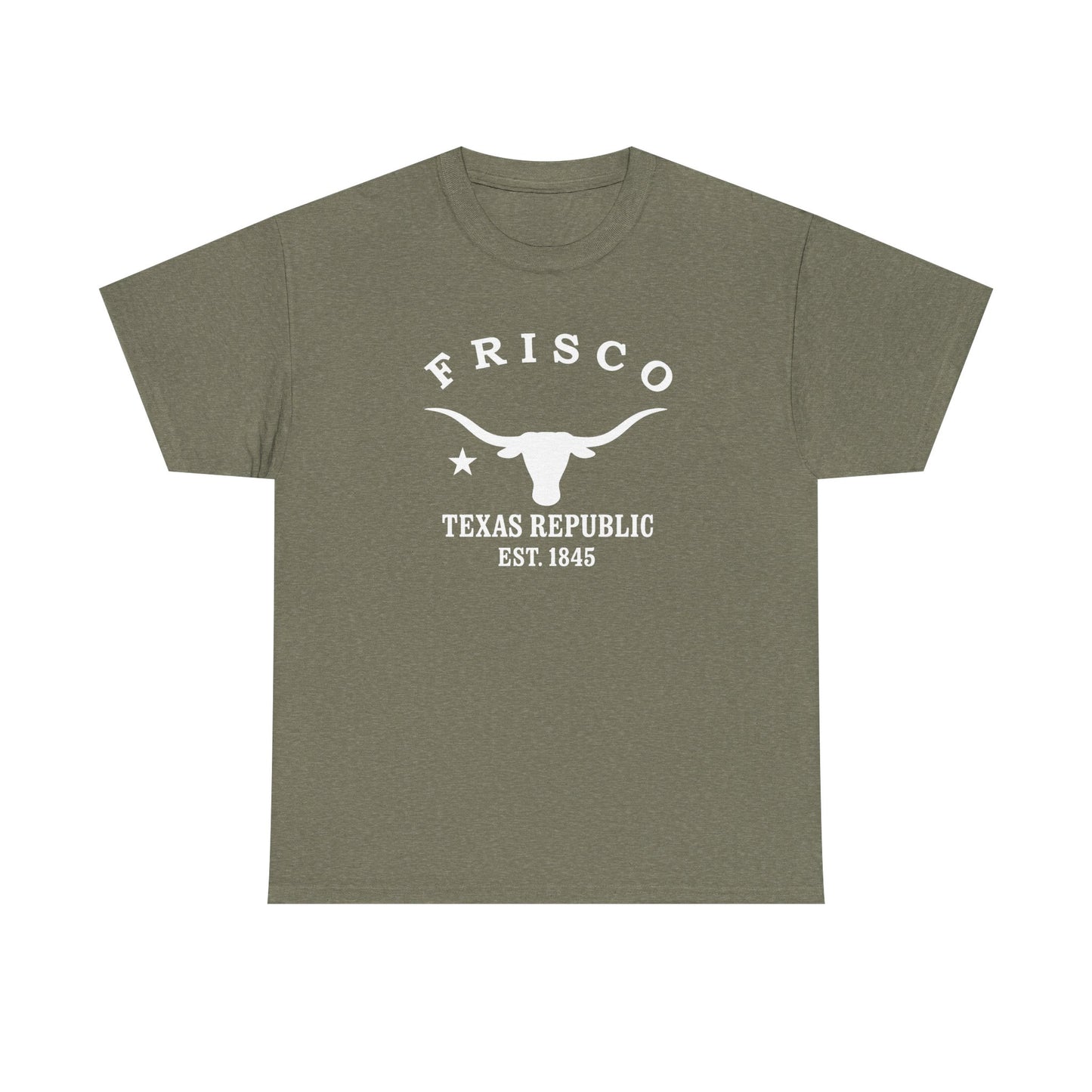 Frisco Texas Vintage Retro Unisex Heavy Cotton Tee - White Logo