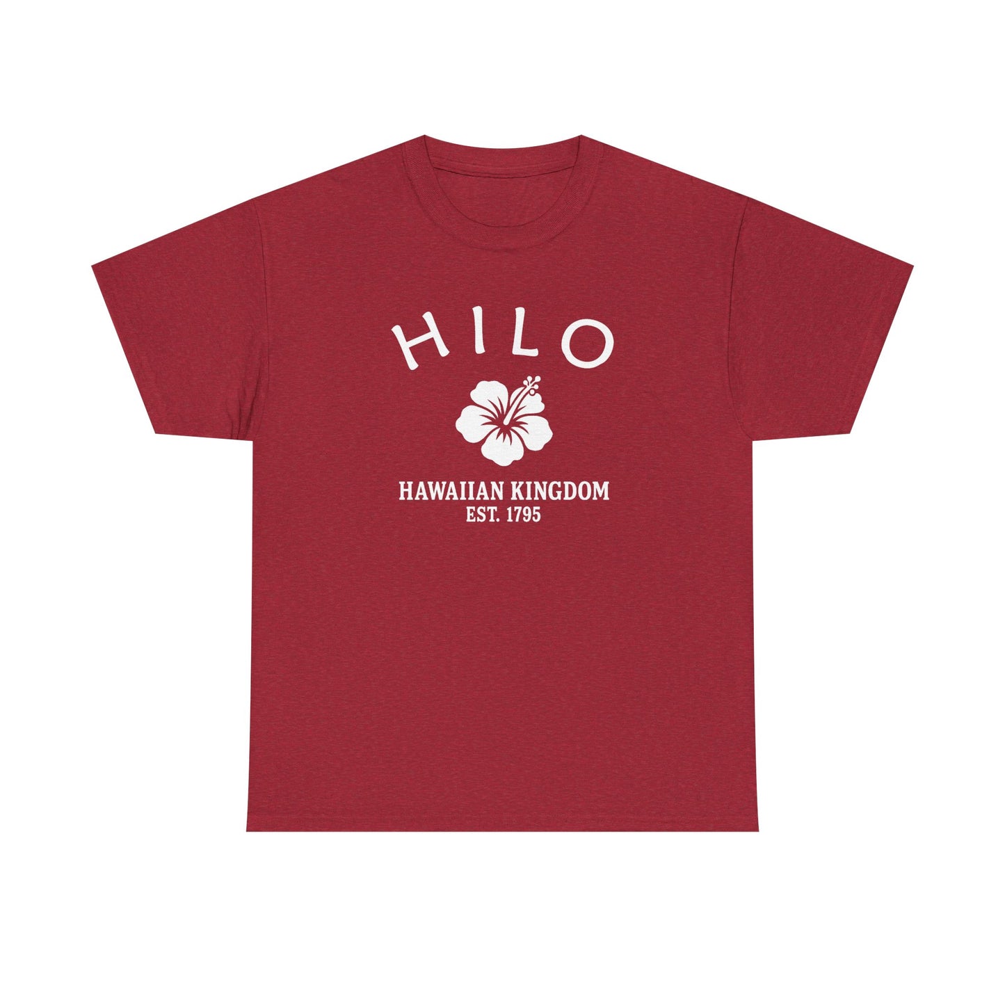 Hilo Hawaii Vintage Retro Unisex Heavy Cotton Tee - White Logo