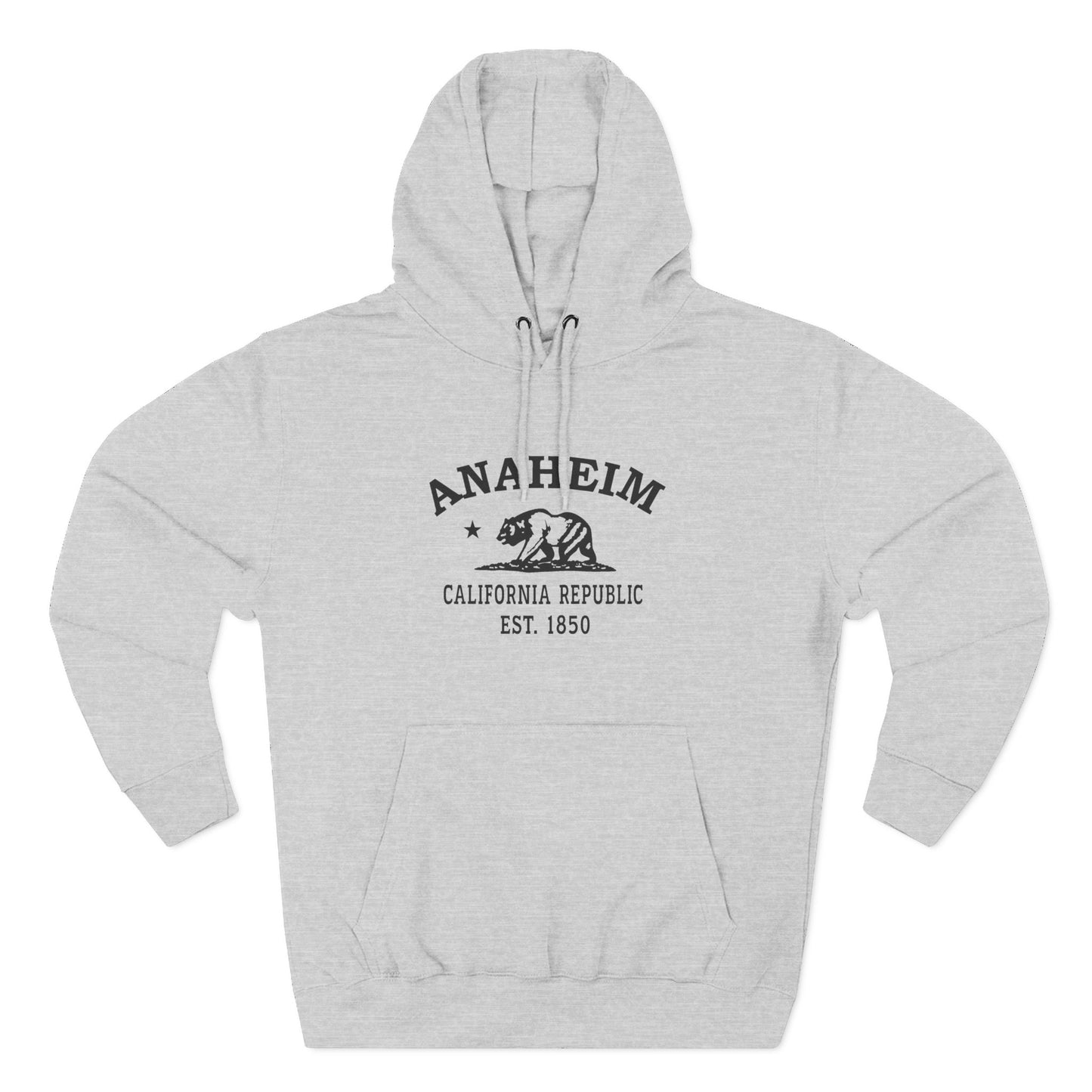 Anaheim California Vintage Retro Unisex Heavy Cotton Hoodie - Black Logo