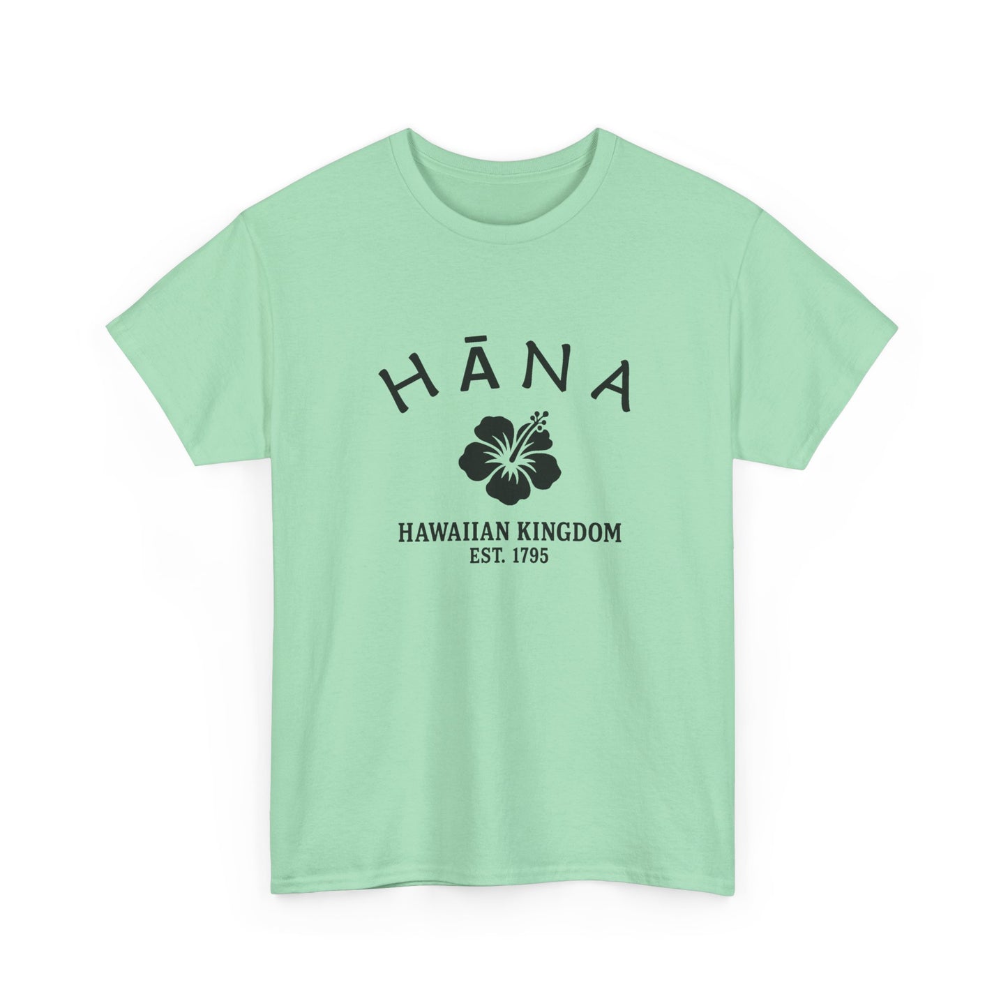 Hana Hawaii Vintage Retro Unisex Heavy Cotton Tee - Black Logo