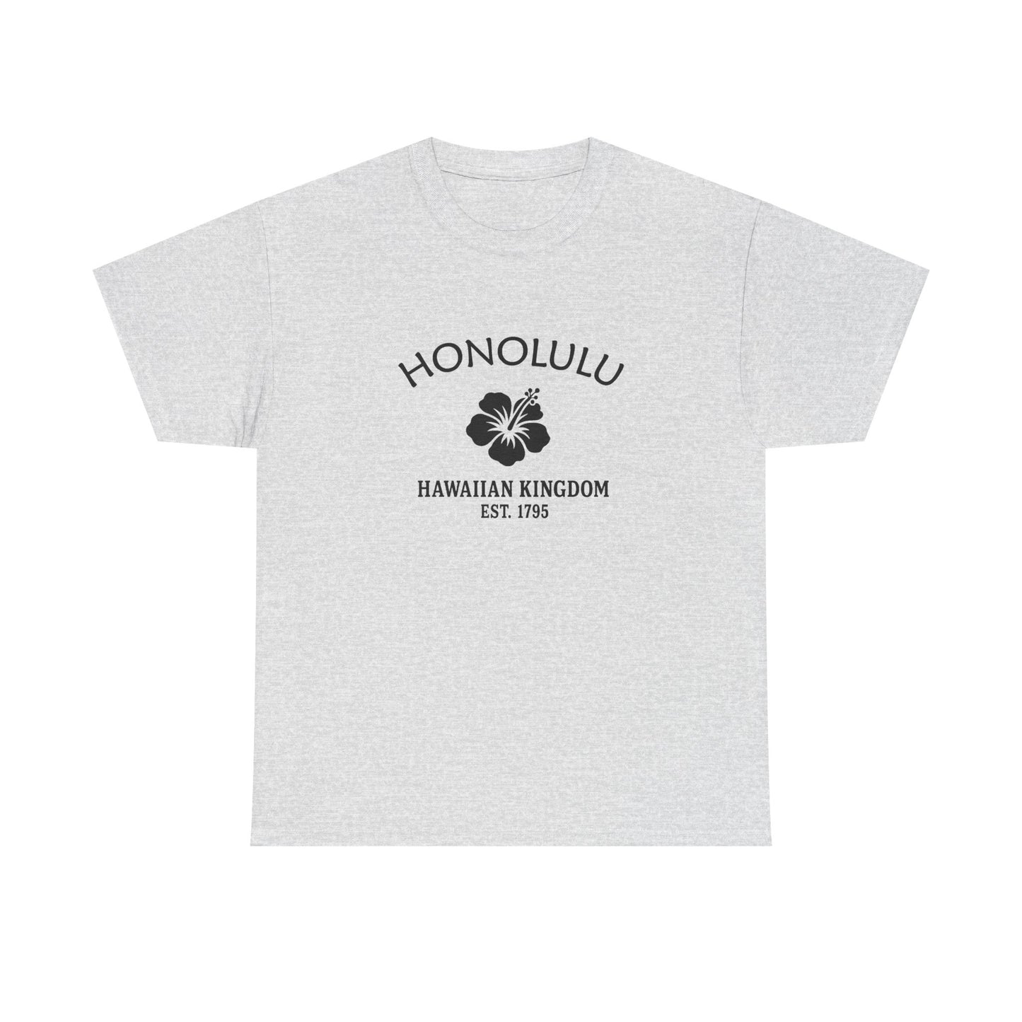 Honolulu Hawaii Vintage Retro Unisex Heavy Cotton Tee - Black Logo