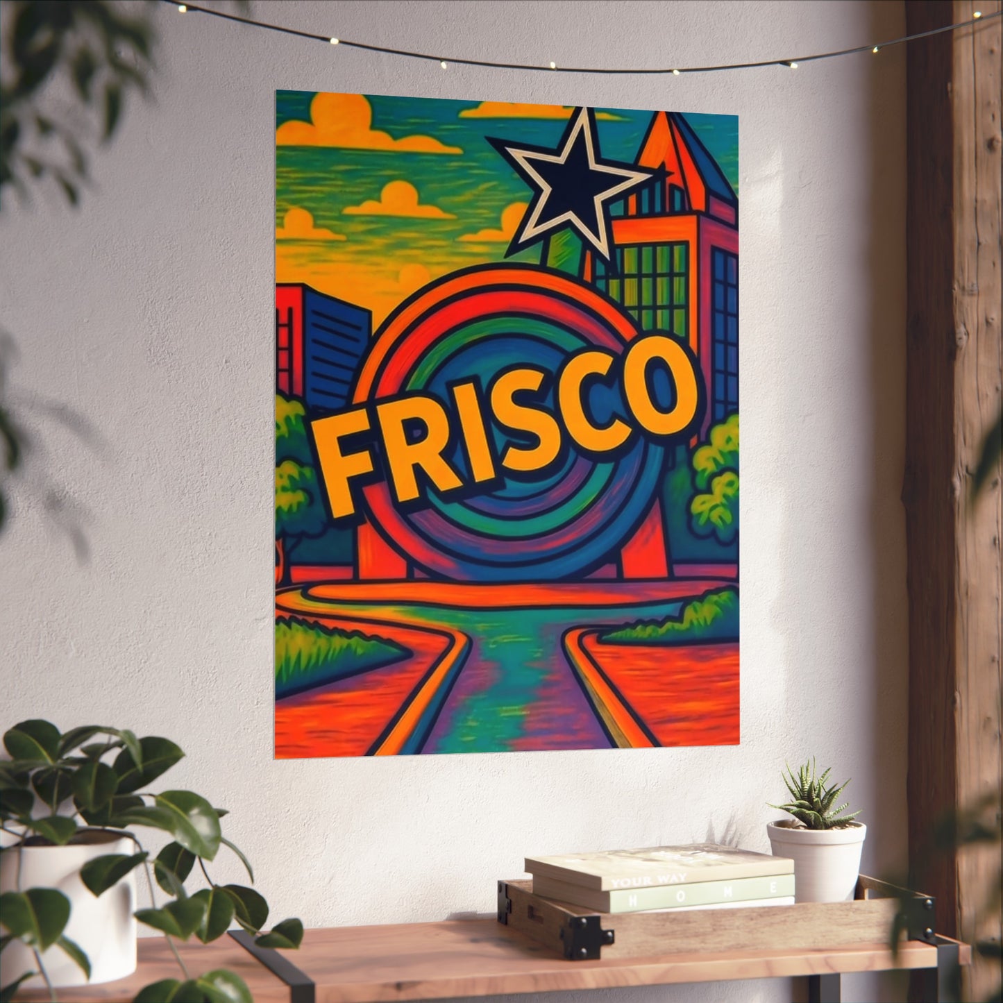 Frisco Texas Vintage Retro Giclée Print Art Series Poster