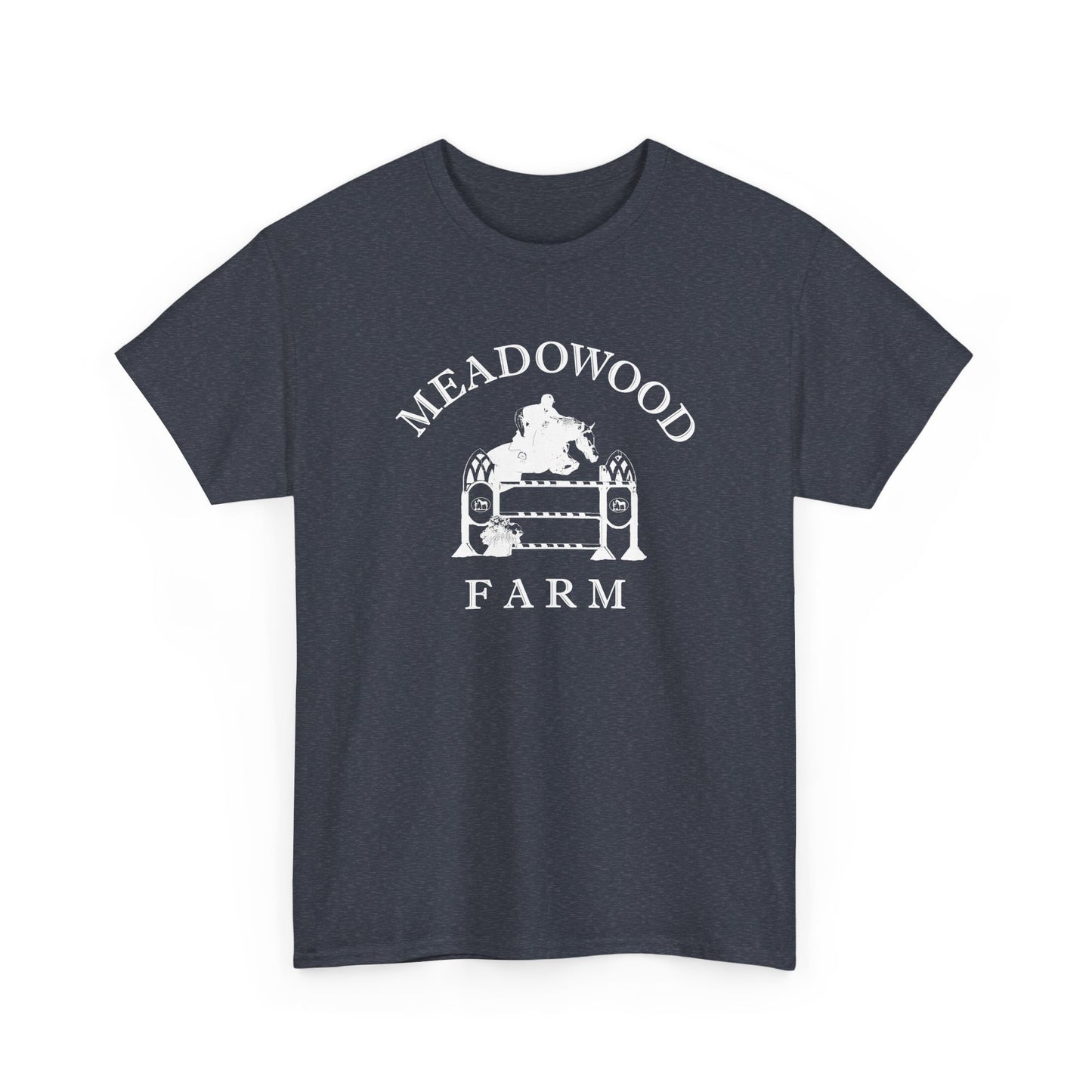 Meadowood Farm Vintage Retro Unisex Heavy Cotton Tee - White Logo