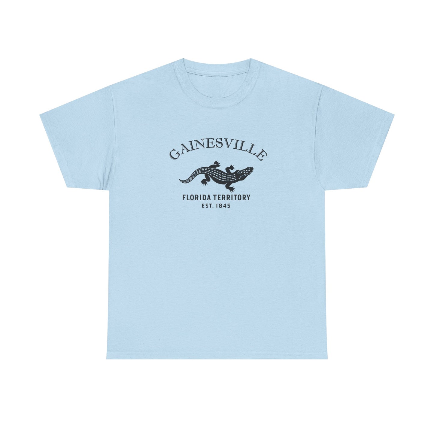 Gainesville Florida Vintage Retro Unisex Heavy Cotton Tee - Black Logo