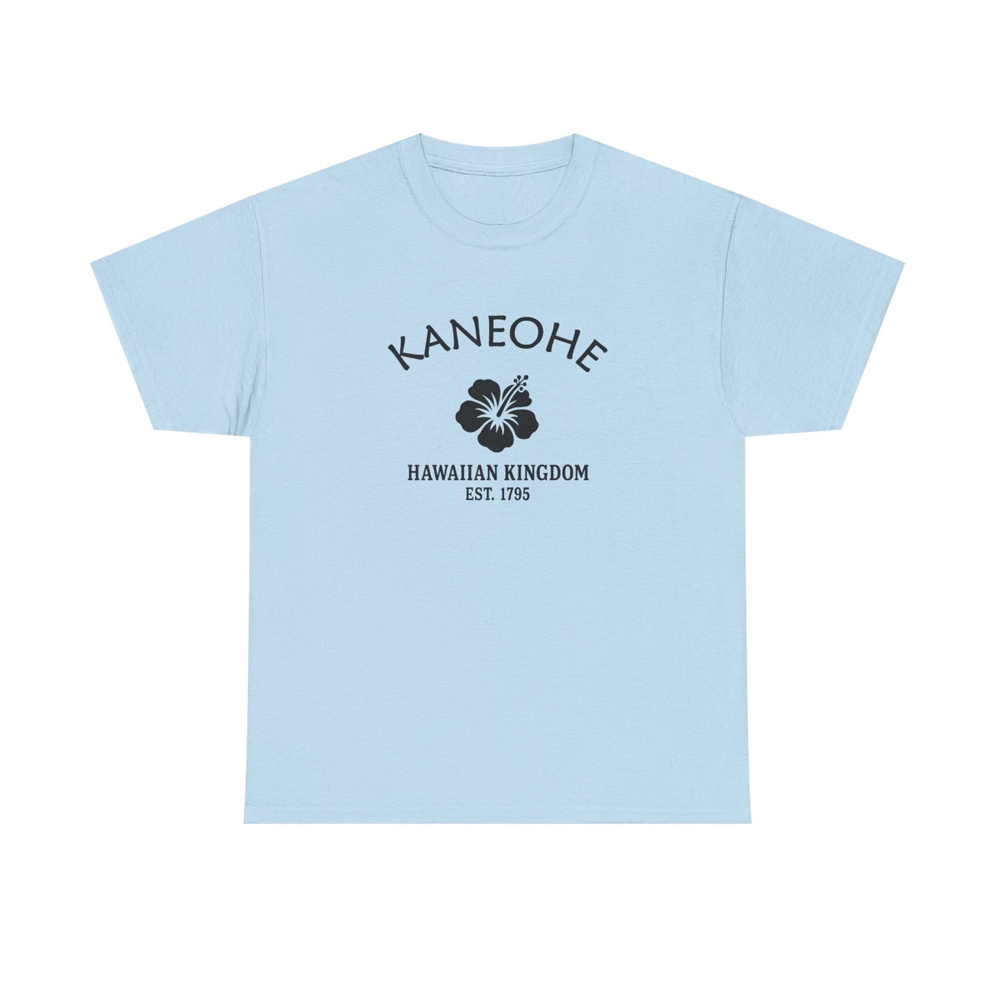 Kaneohe Hawaii Vintage Retro Unisex Heavy Cotton Tee - Black Logo