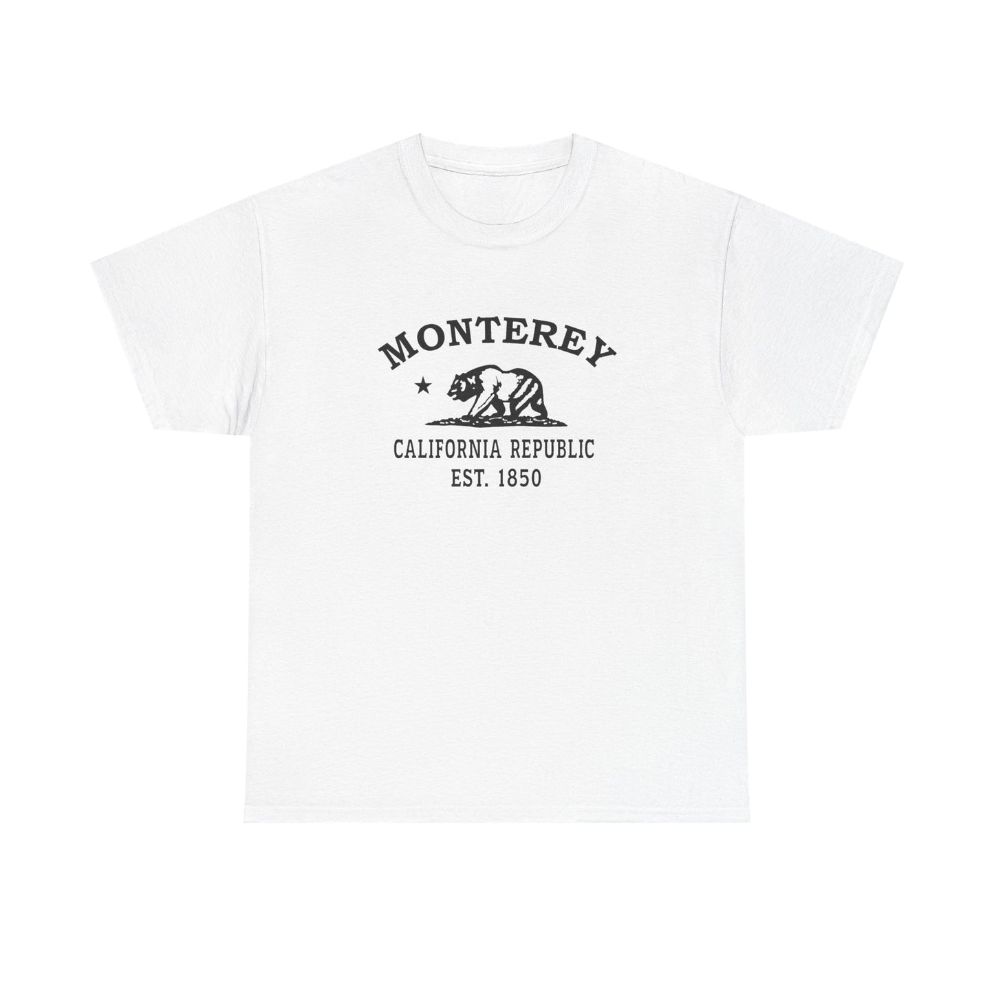 Monterey California Vintage Retro Unisex Heavy Cotton Tee - Black Logo