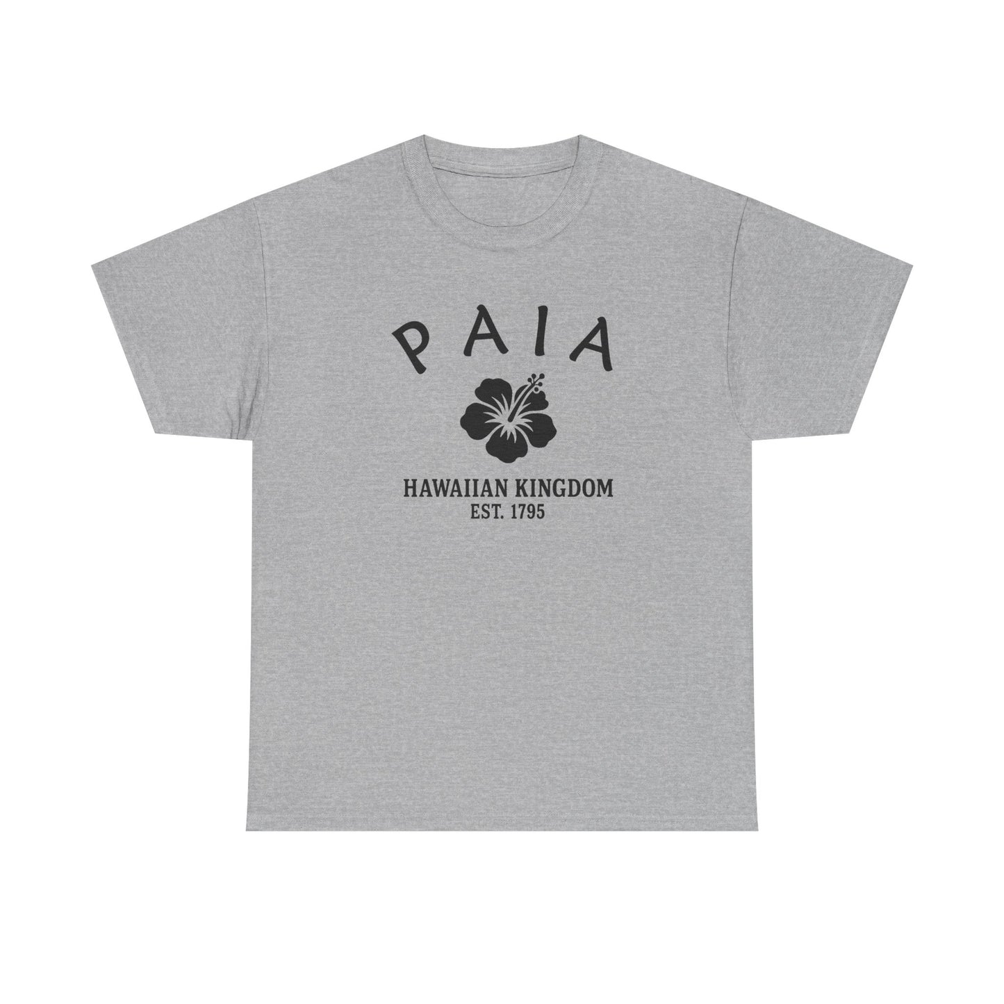 Paia Hawaii Vintage Retro Unisex Heavy Cotton Tee - Black Logo