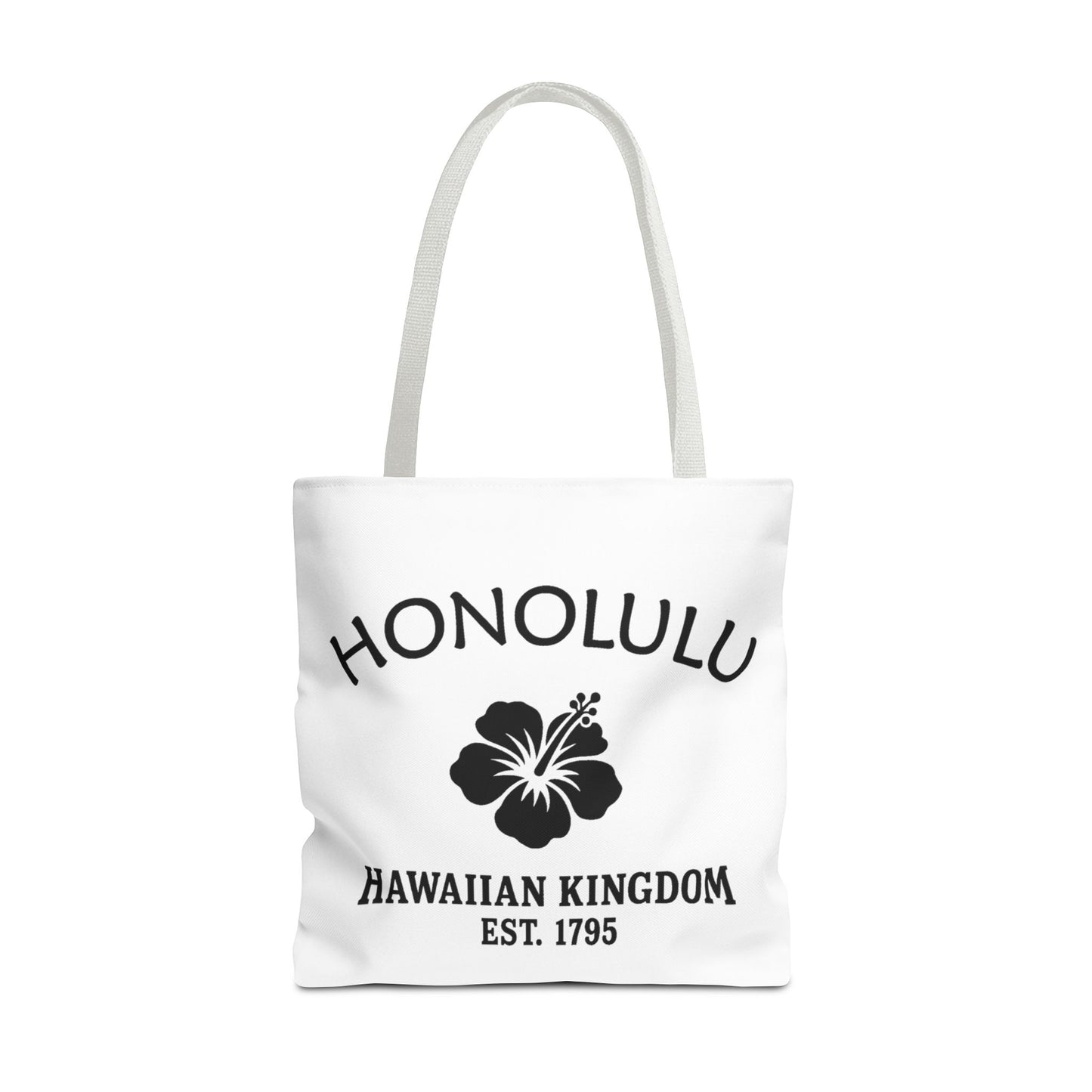 Honolulu Hawaii Vintage Retro Light Canvas Tote - Black Logo