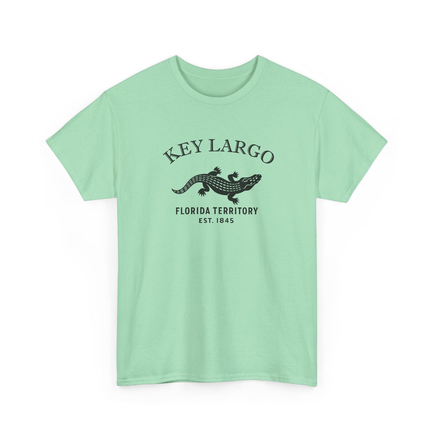 Key Largo Florida Vintage Retro Unisex Heavy Cotton Tee - Black Logo