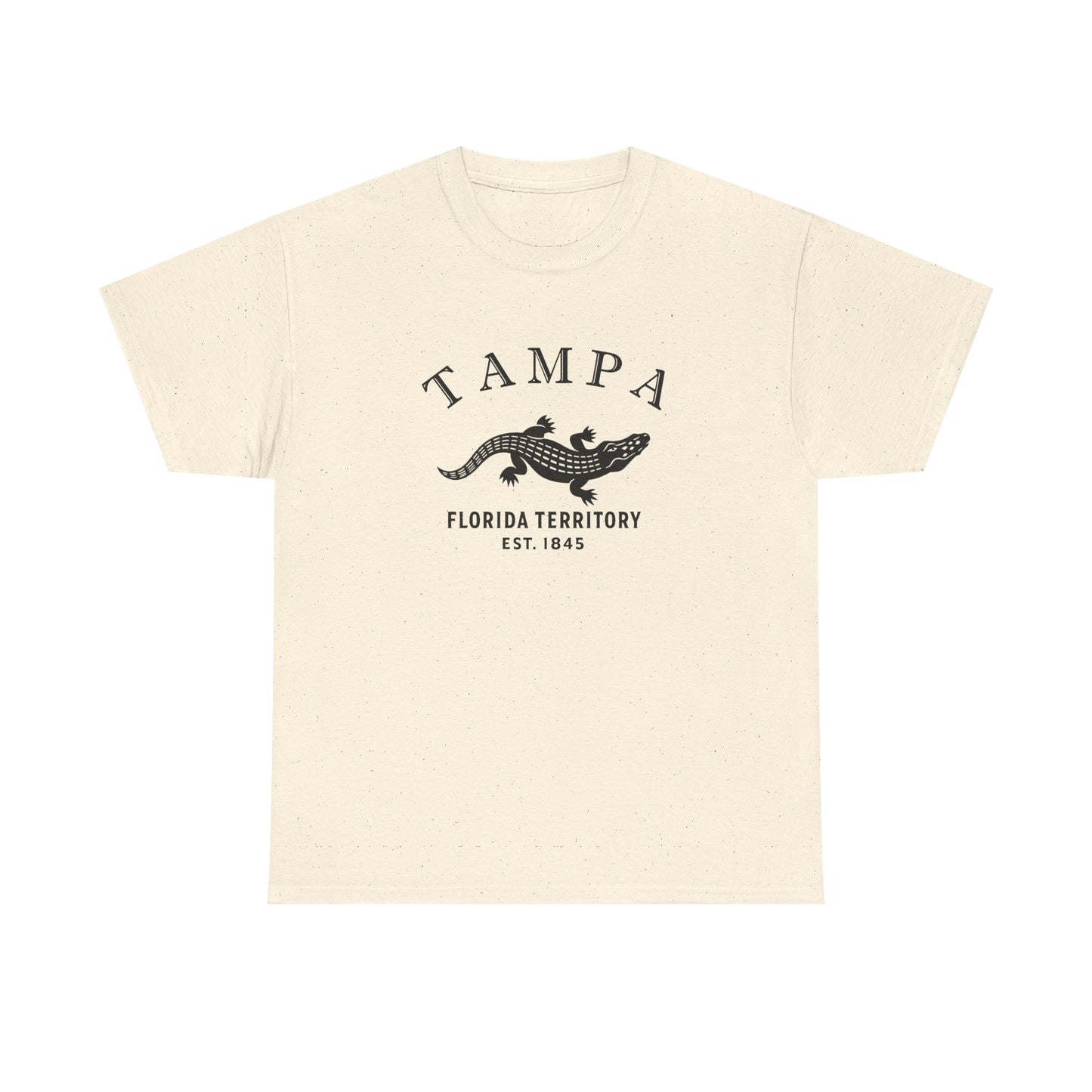 Tampa Florida Vintage Retro Unisex Heavy Cotton Tee - Black Logo