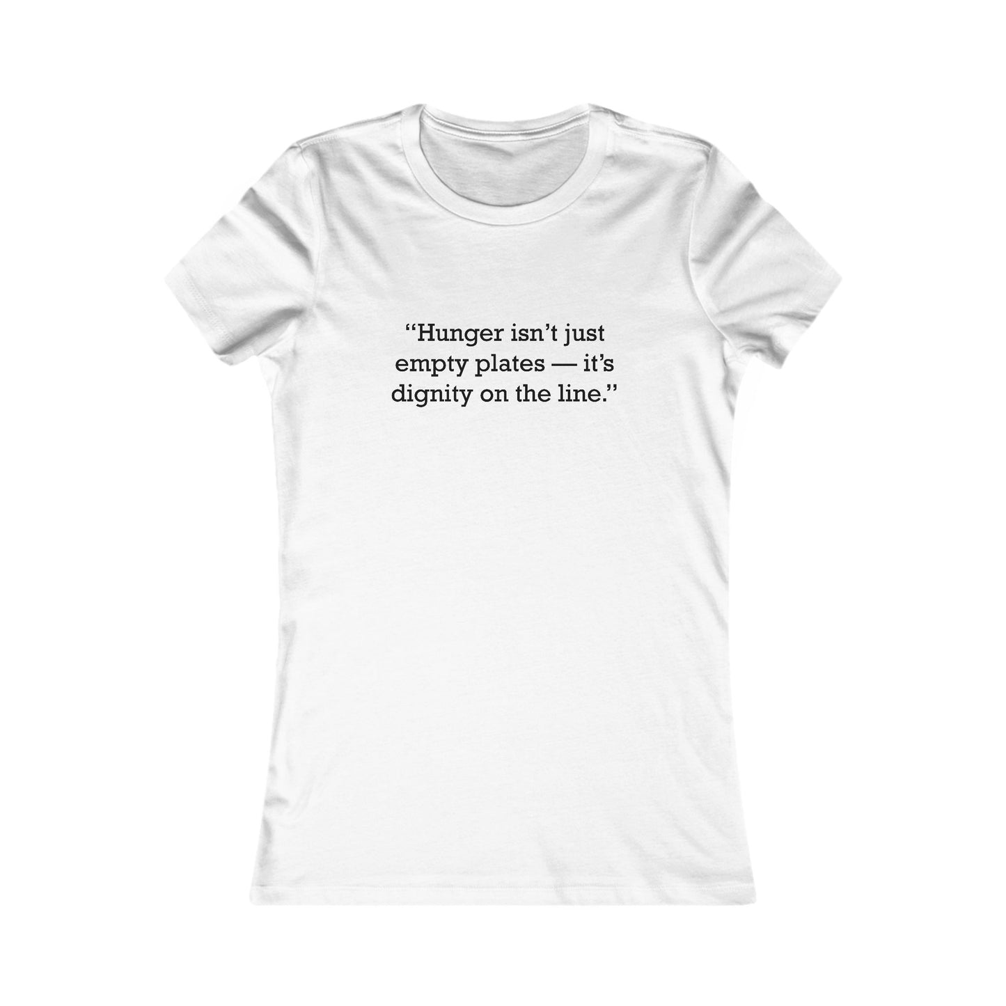 Quote 33 Hunger-Isnt-Just Ringspun Cotton Fitted Vintage Retro Womens Tee - Black Logo