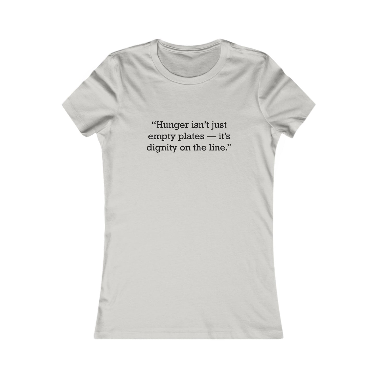 Quote 33 Hunger-Isnt-Just Ringspun Cotton Fitted Vintage Retro Womens Tee - Black Logo