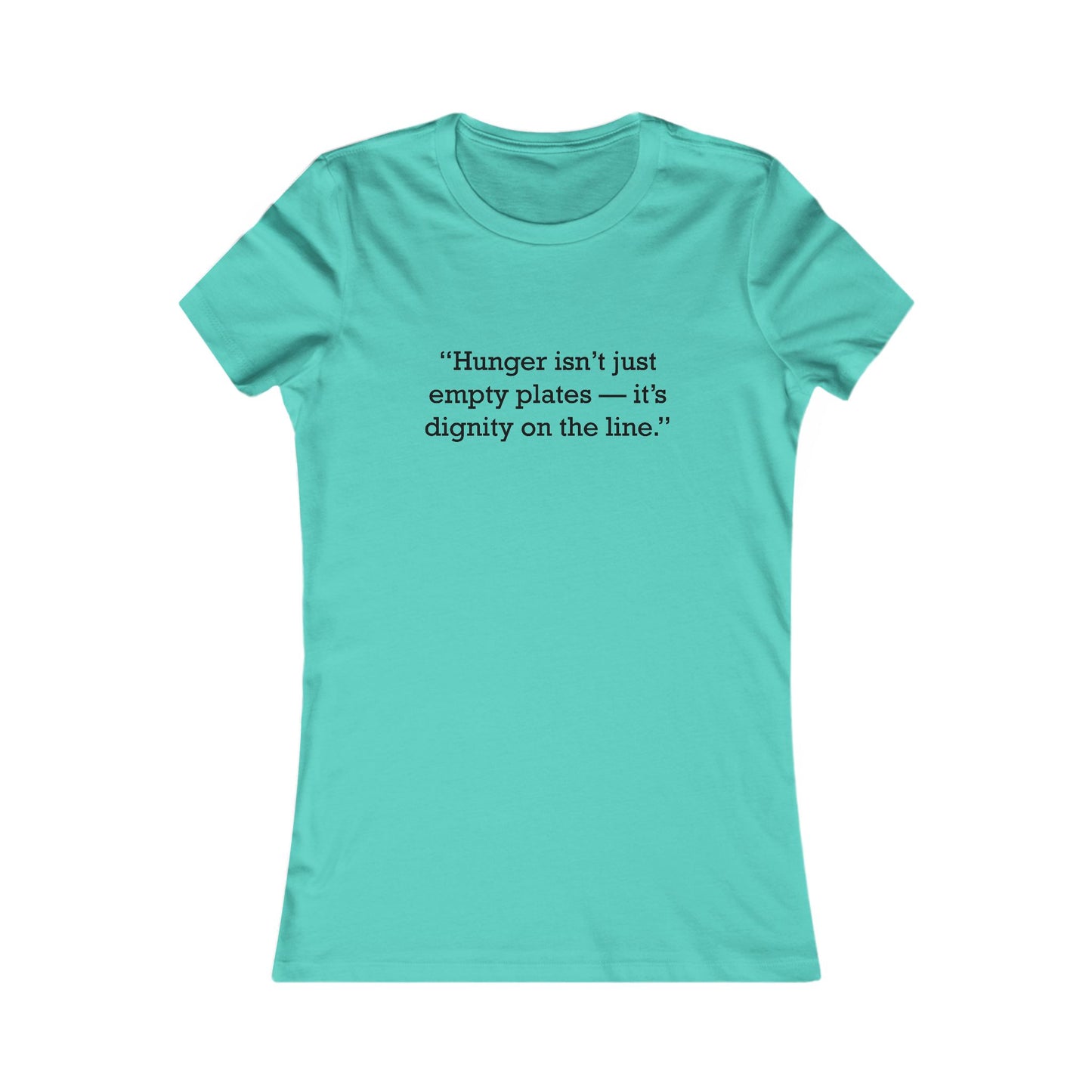 Quote 33 Hunger-Isnt-Just Ringspun Cotton Fitted Vintage Retro Womens Tee - Black Logo