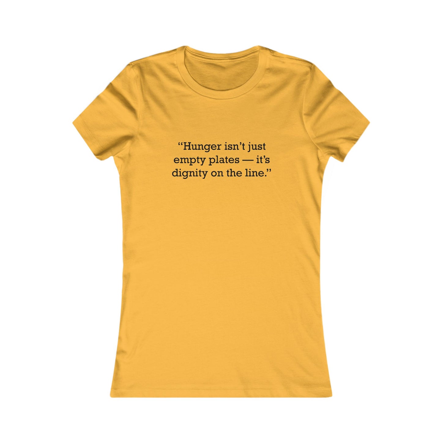Quote 33 Hunger-Isnt-Just Ringspun Cotton Fitted Vintage Retro Womens Tee - Black Logo