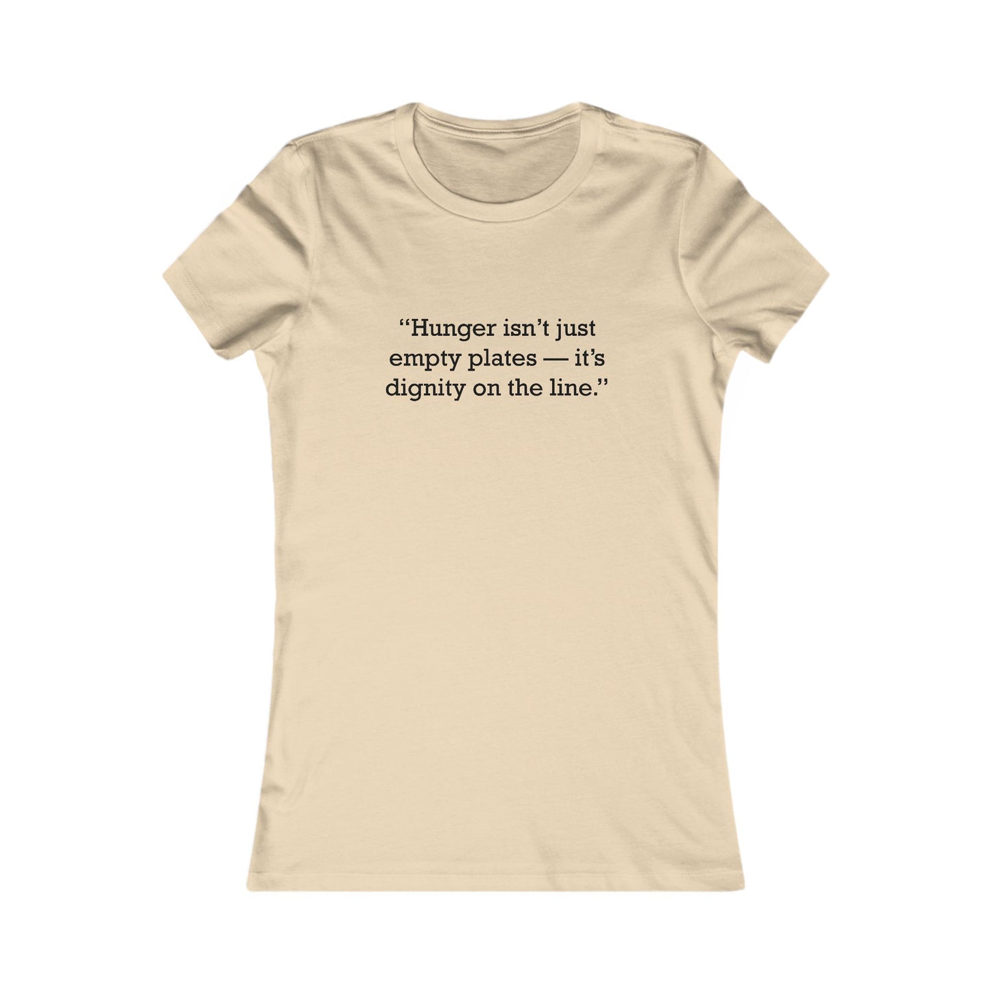 Quote 33 Hunger-Isnt-Just Ringspun Cotton Fitted Vintage Retro Womens Tee - Black Logo