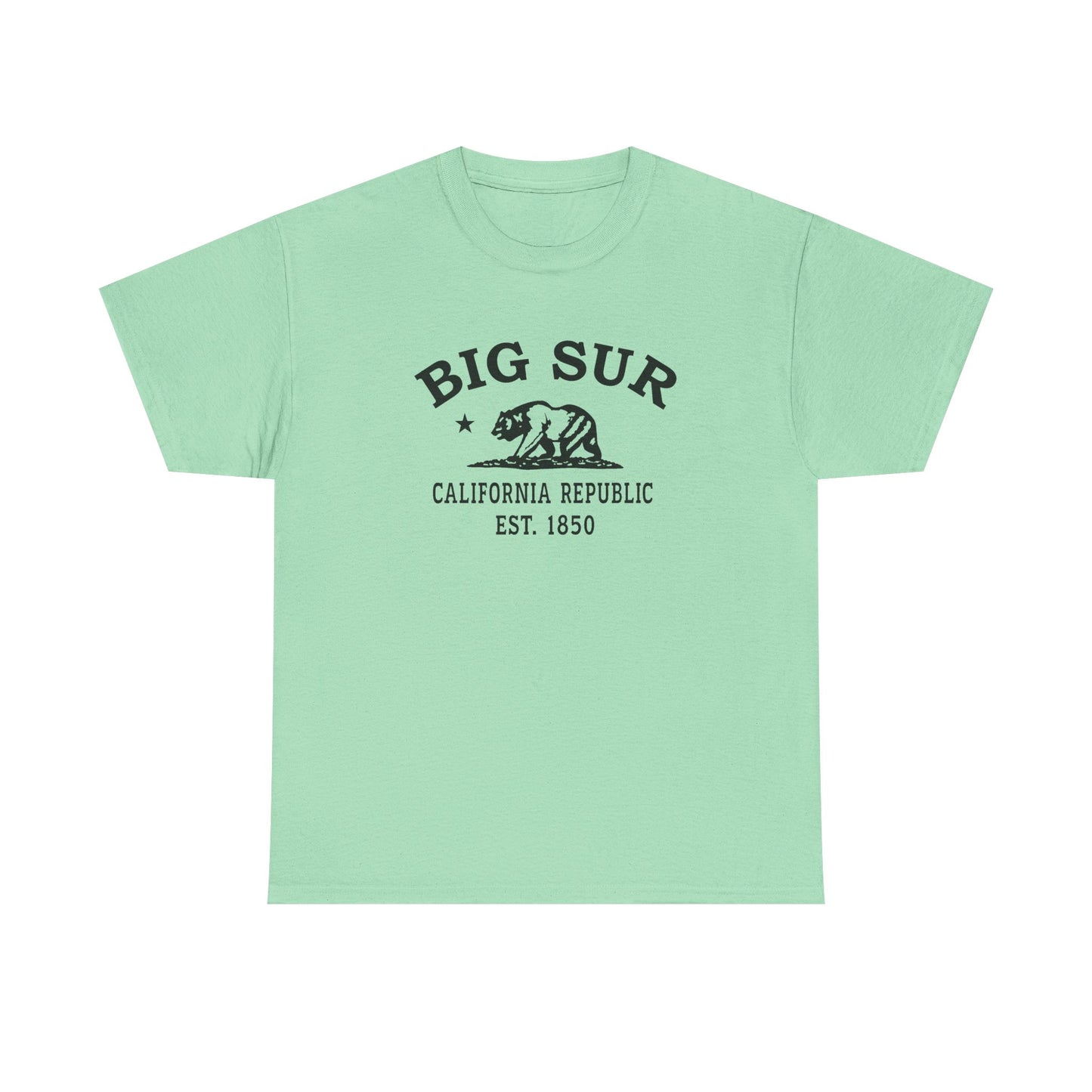 Big Sur California Vintage Retro Unisex Heavy Cotton Tee - Black Logo