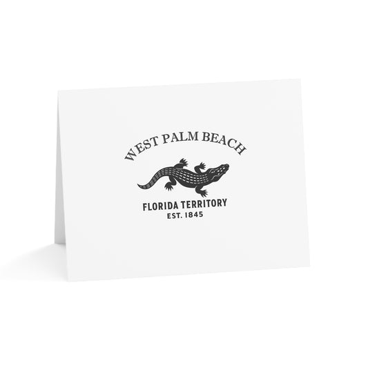 West Palm Beach Florida Vintage Retro Thank You Card Set - Black Logo