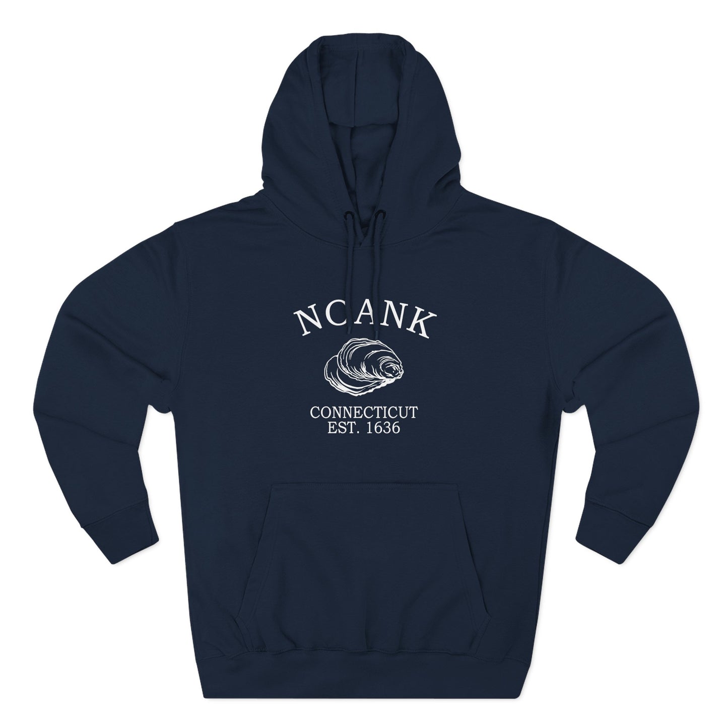 Noank Connecticut Vintage Retro Unisex Heavy Cotton Hoodie - White Logo