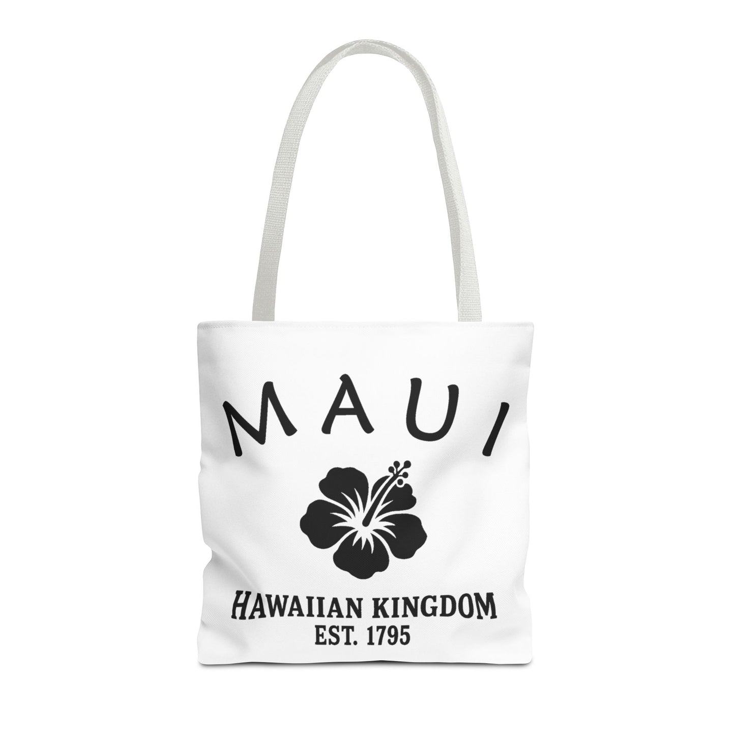 Maui Hawaii Vintage Retro Light Canvas Tote - Black Logo