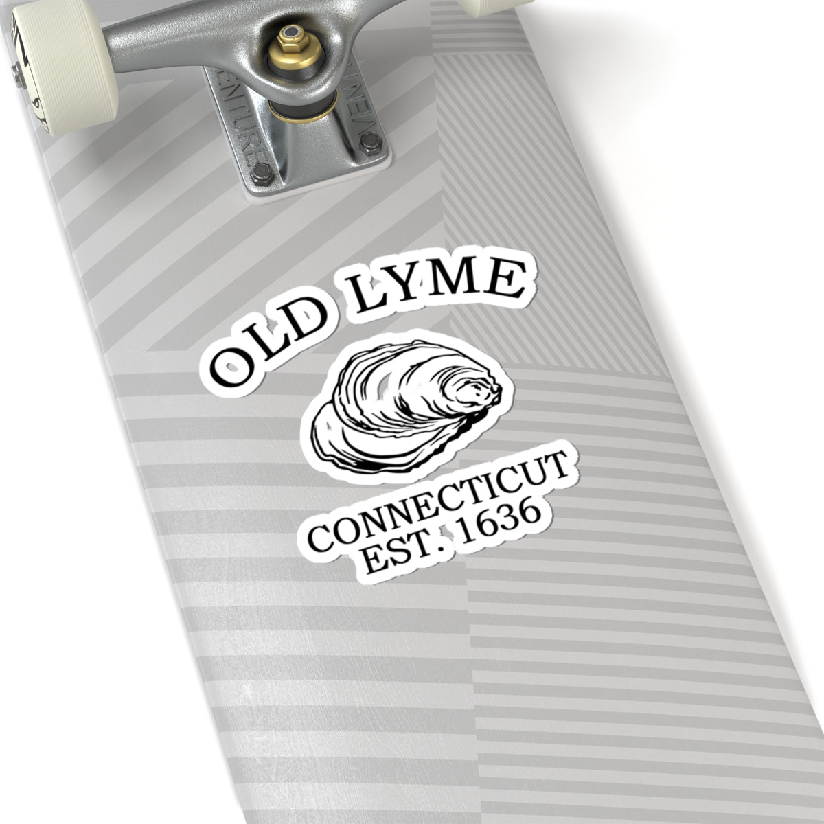 Old Lyme Connecticut Vintage Retro Vinyl Sticker - Black Logo