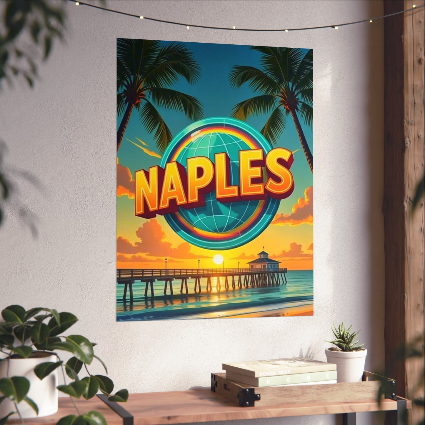 Naples Florida Vintage Retro Giclée Print Art Series Poster
