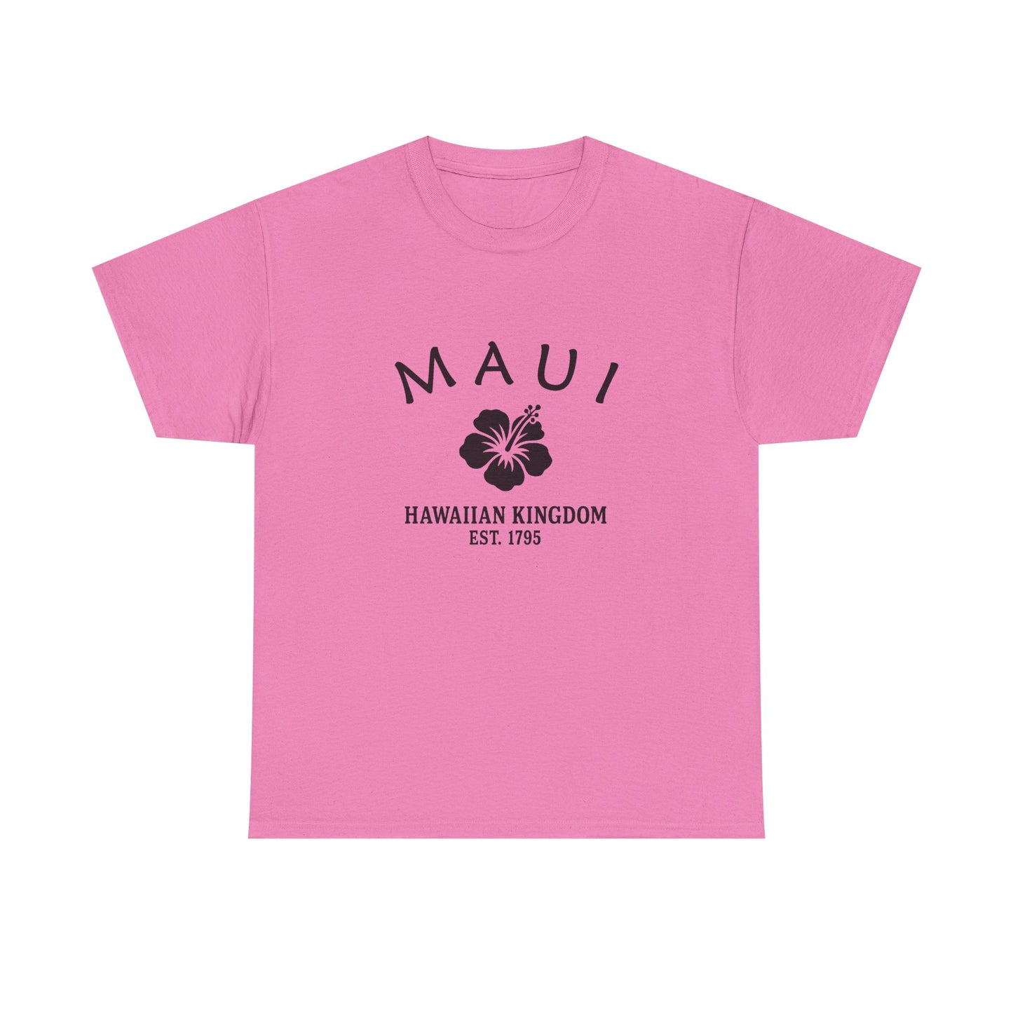 Maui Hawaii Vintage Retro Unisex Heavy Cotton Tee - Black Logo