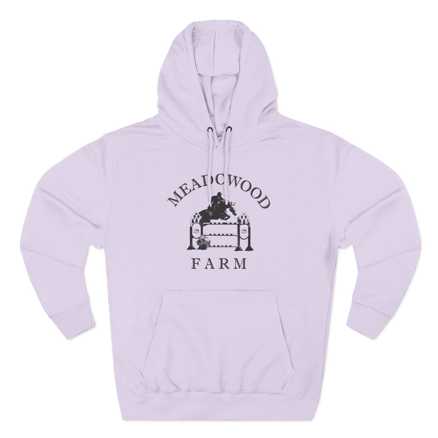 Meadowood Farm Vintage Retro Unisex Heavy Cotton Hoodie - Black Logo