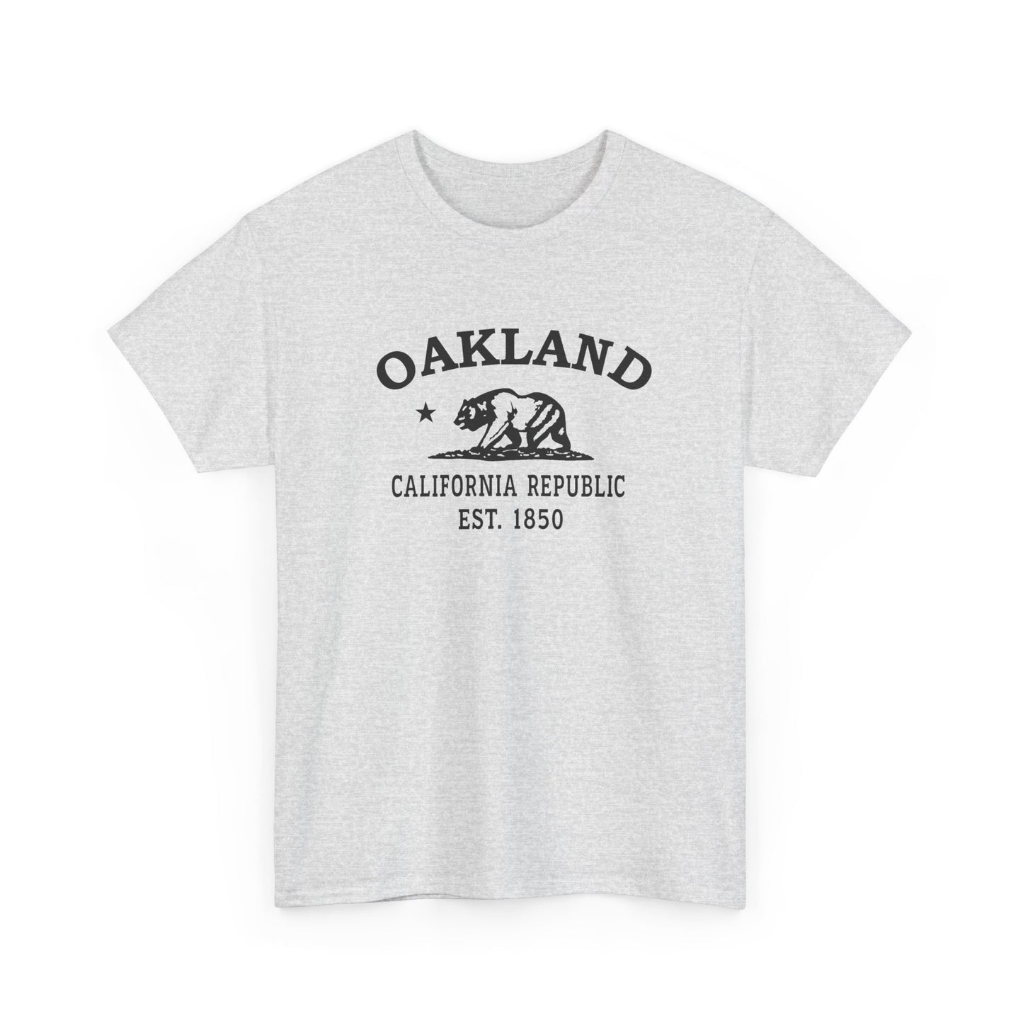 Oakland California Vintage Retro Unisex Heavy Cotton Tee - Black Logo