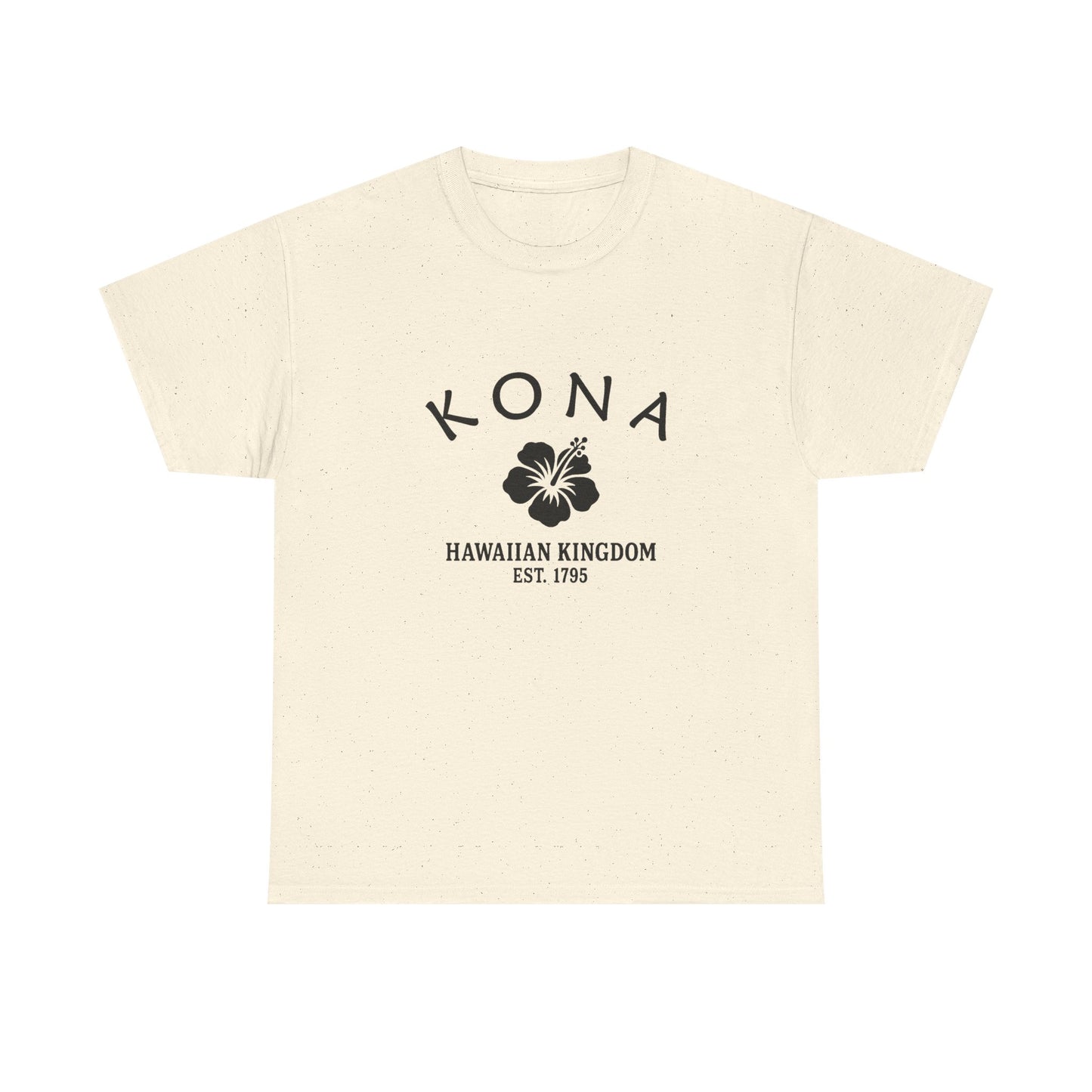 Kona Hawaii Vintage Retro Unisex Heavy Cotton Tee - Black Logo