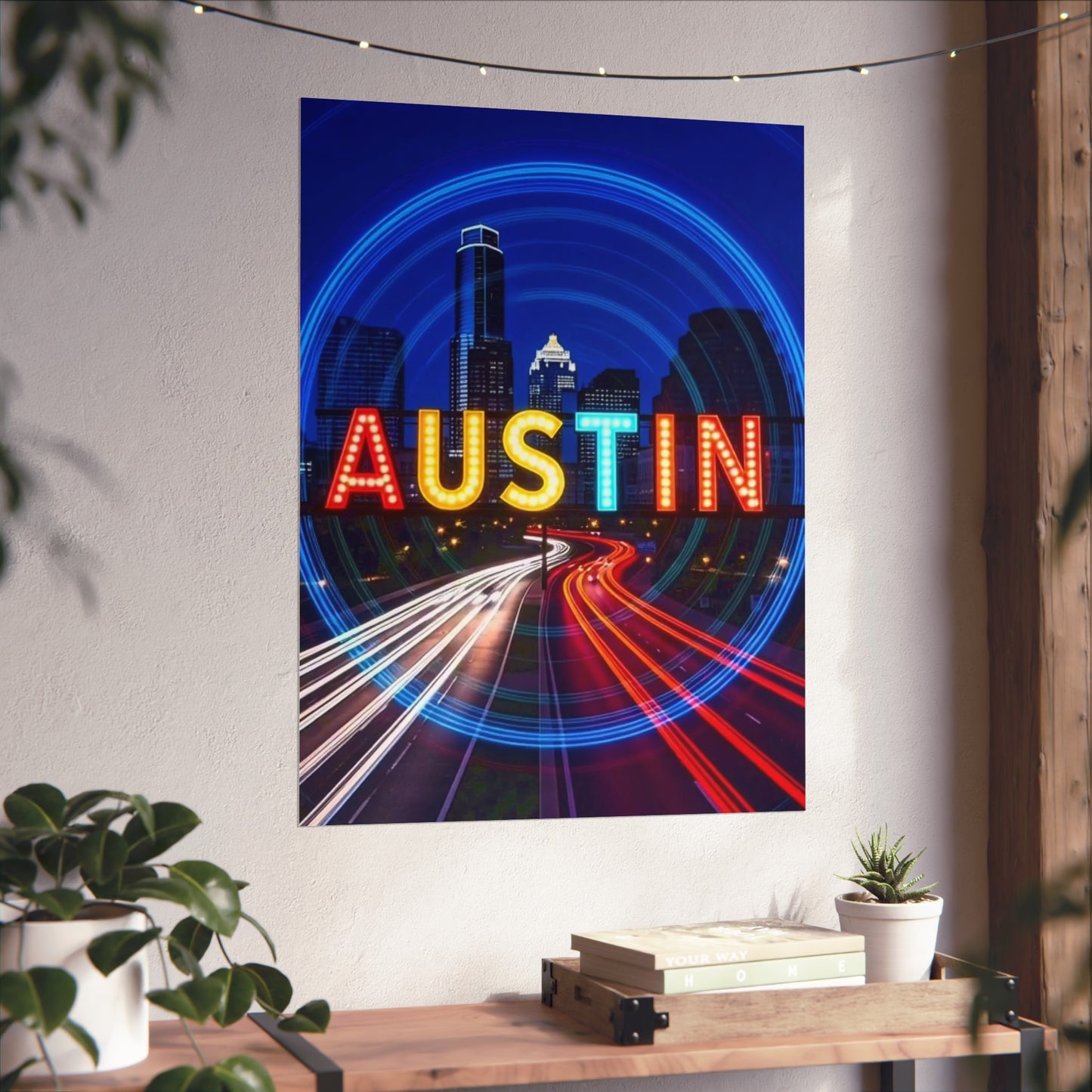 Austin Texas Vintage Retro Giclée Print Art Series Poster