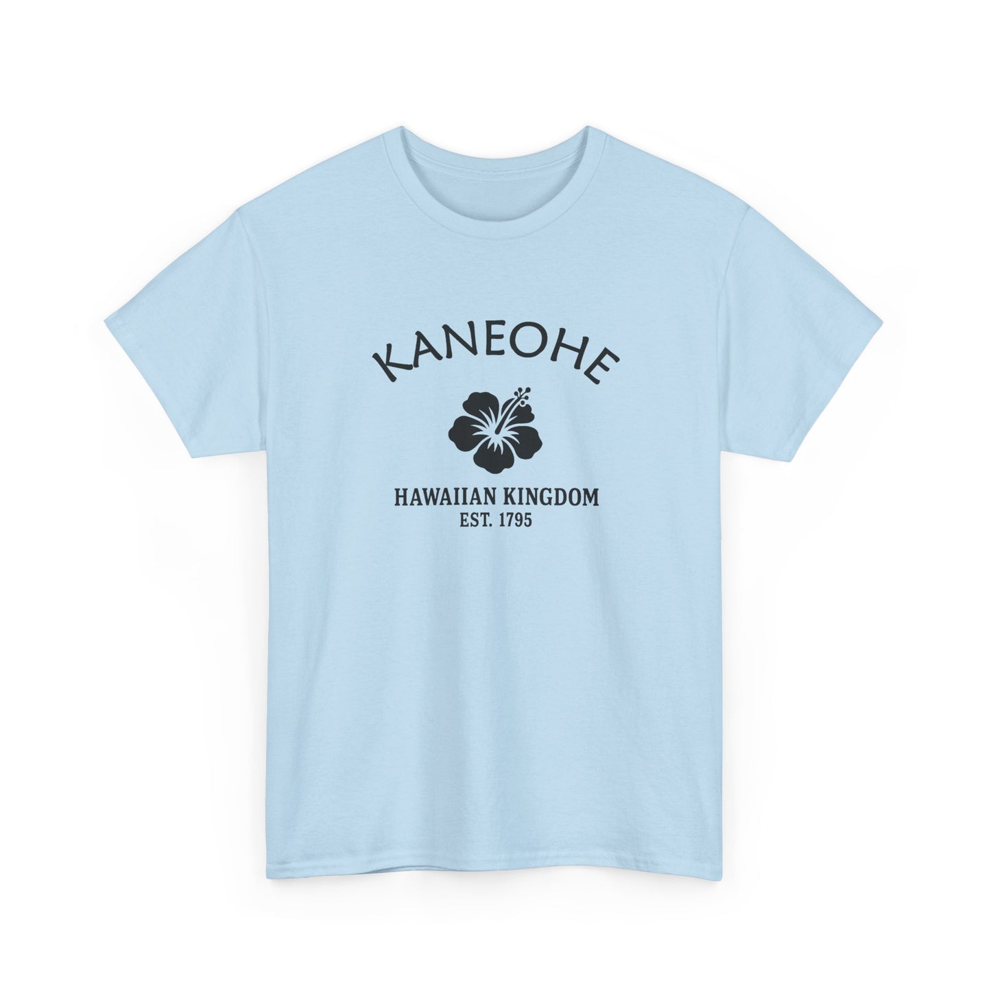 Kaneohe Hawaii Vintage Retro Unisex Heavy Cotton Tee - Black Logo