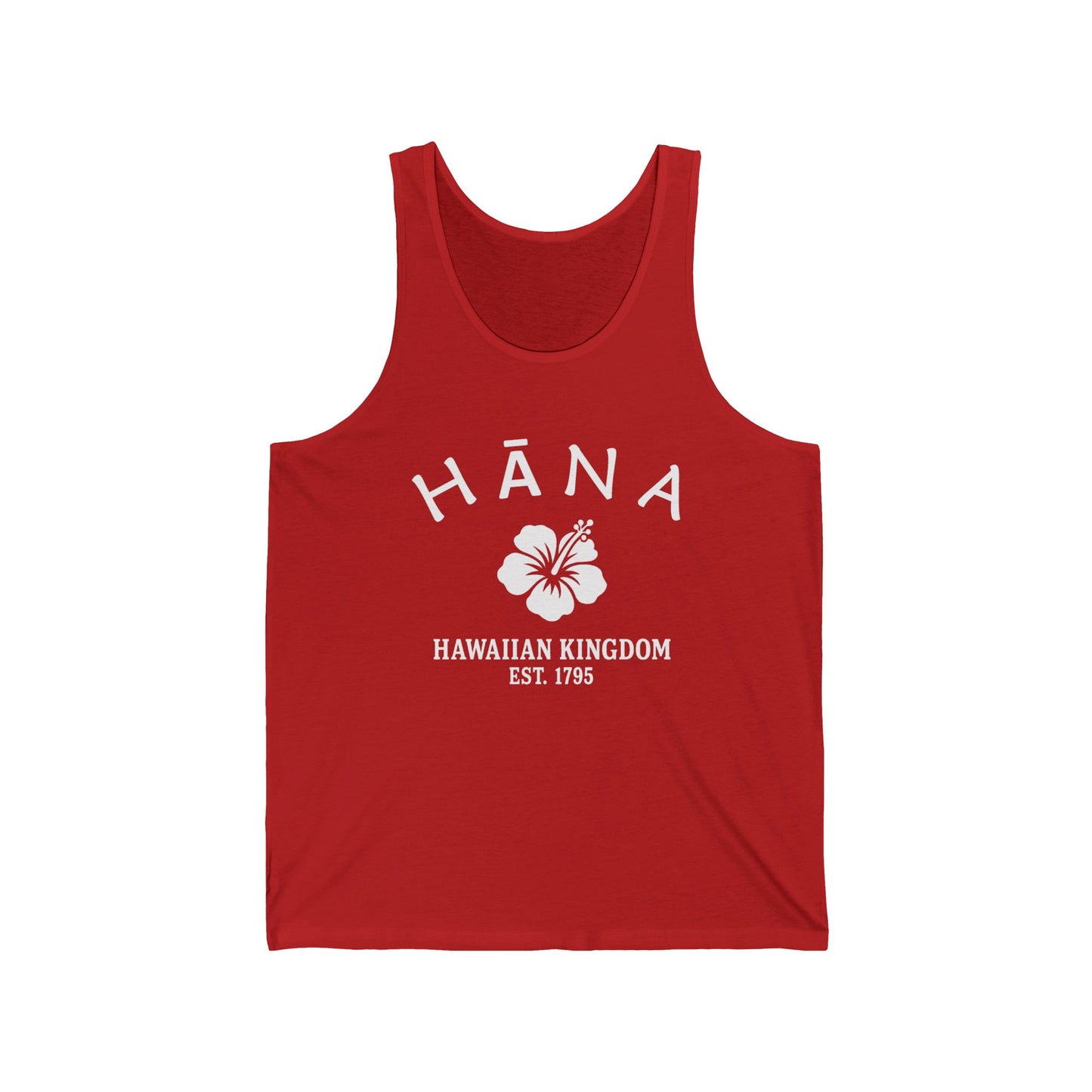 Hana Hawaii Unisex Cotton Jersey Tank Top - White Logo