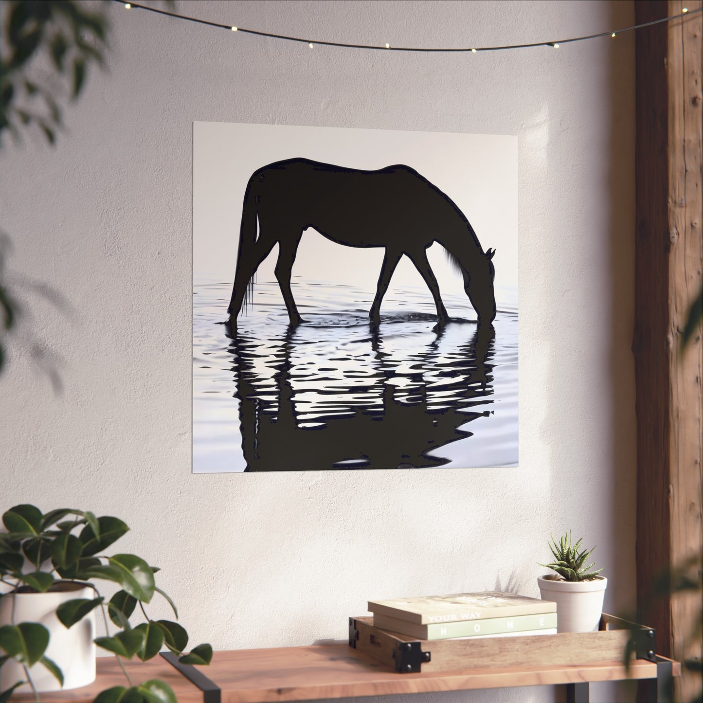 Horse at Low Tide - Tide & Light Series Giclée Unframed Poster