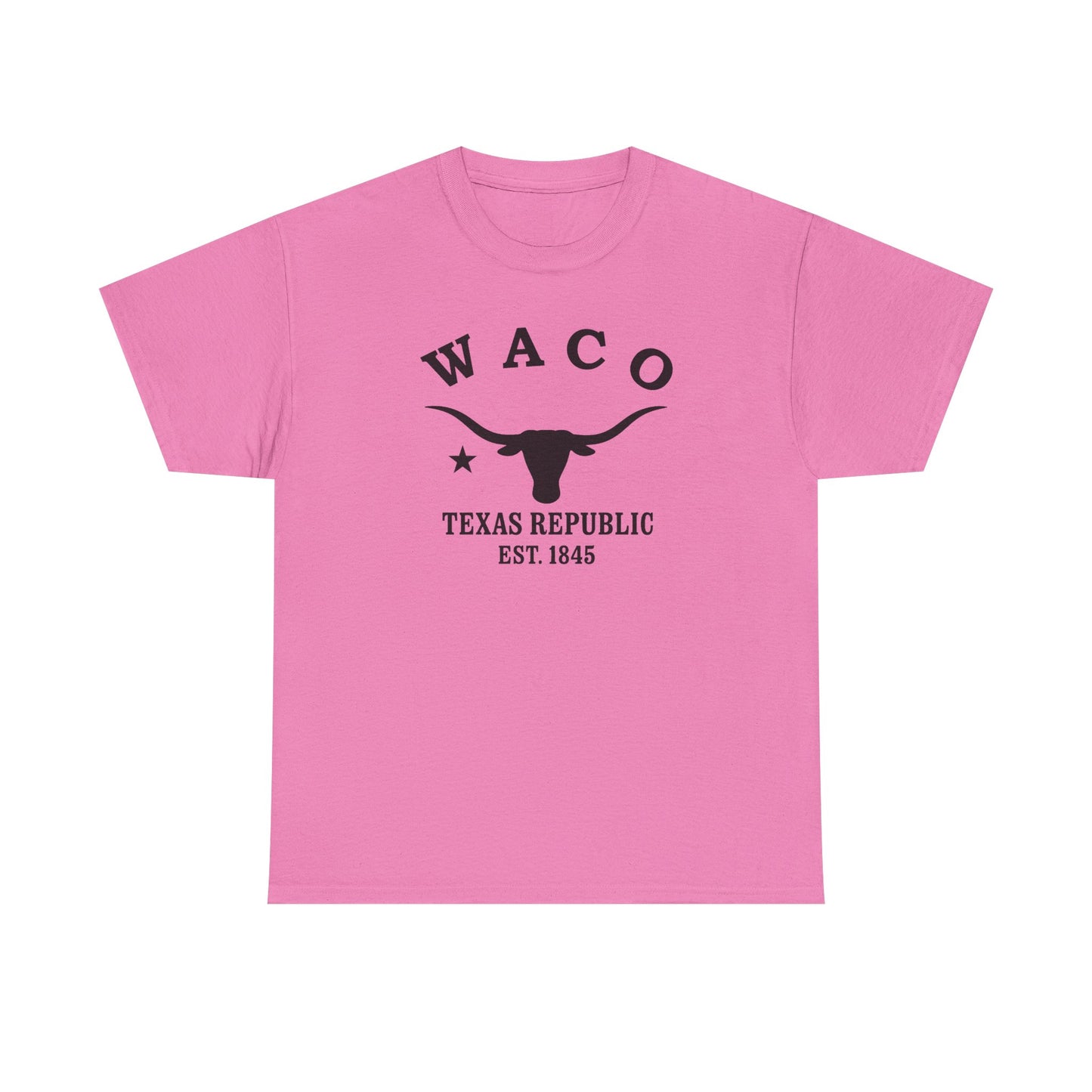 Waco Texas Vintage Retro Unisex Heavy Cotton Tee - Black Logo