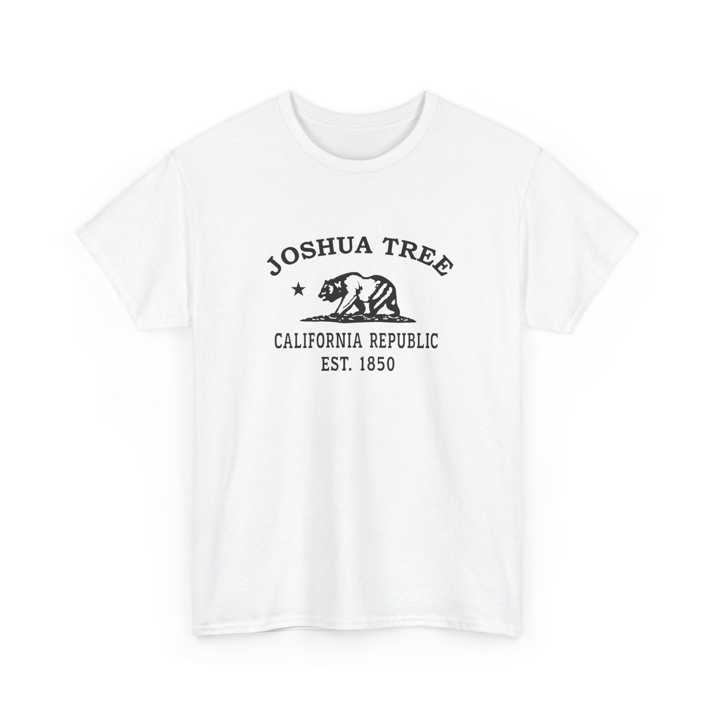 Joshua Tree California Vintage Retro Unisex Heavy Cotton Tee - Black Logo