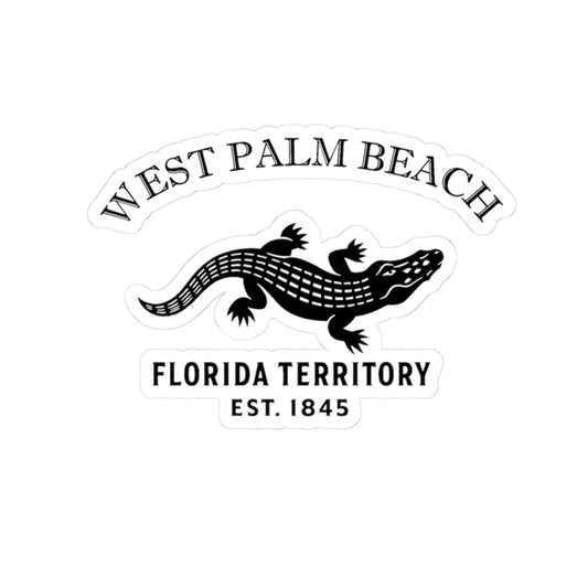 West Palm Beach Florida Vintage Retro Vinyl Sticker - Black Logo