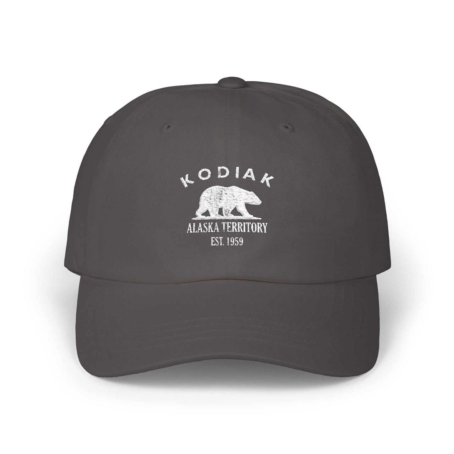 Kodiak Alaska Vintage Retro Embroidered Cotton Cap - White Logo