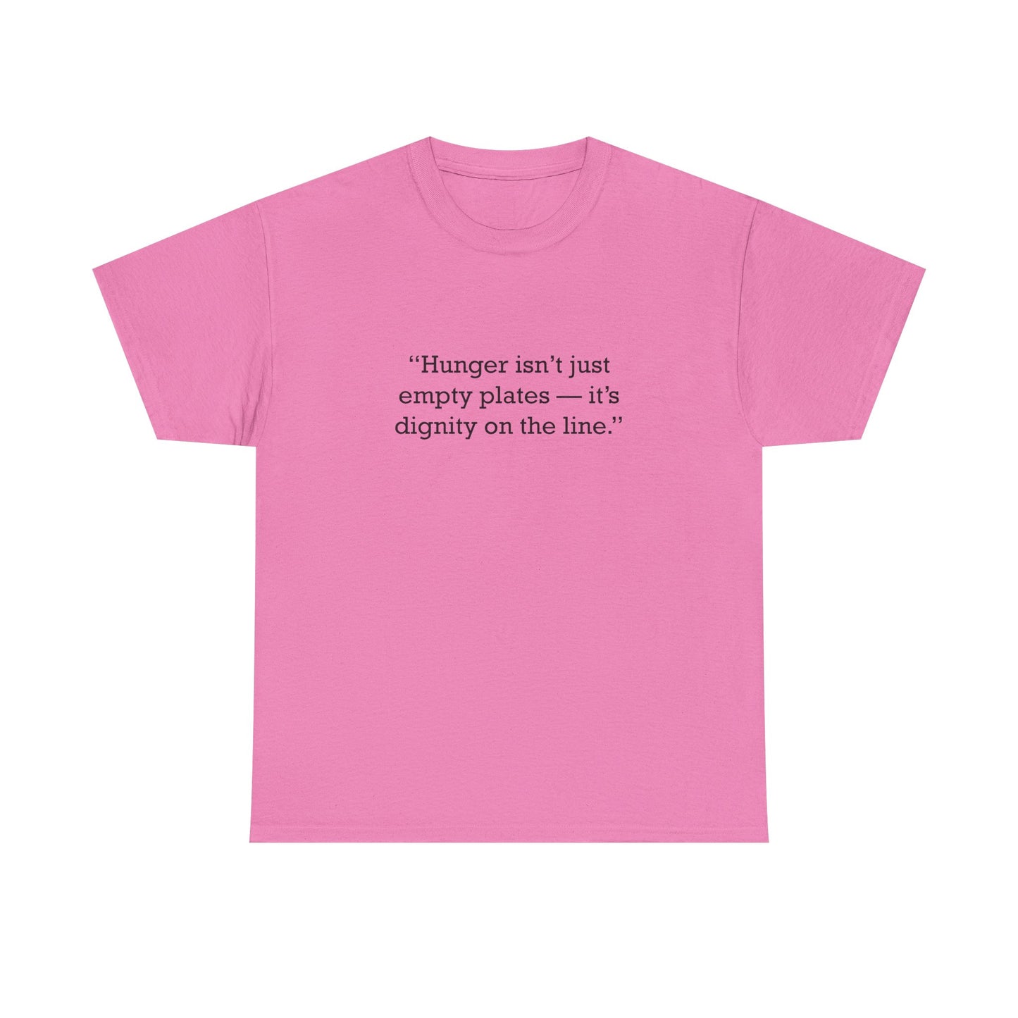 Quote 33 Hunger Isnt Just Vintage Retro Unisex Heavy Cotton Tee - Black Logo