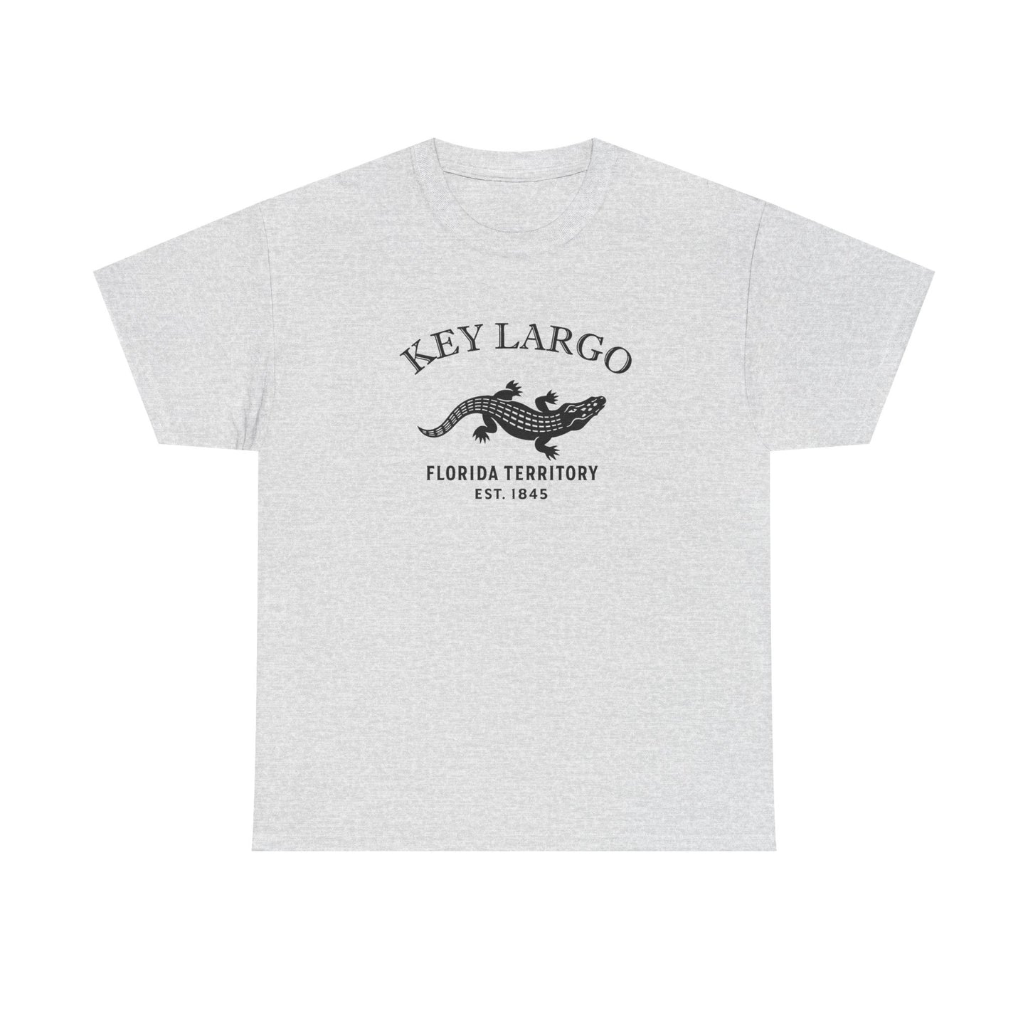 Key Largo Florida Vintage Retro Unisex Heavy Cotton Tee - Black Logo