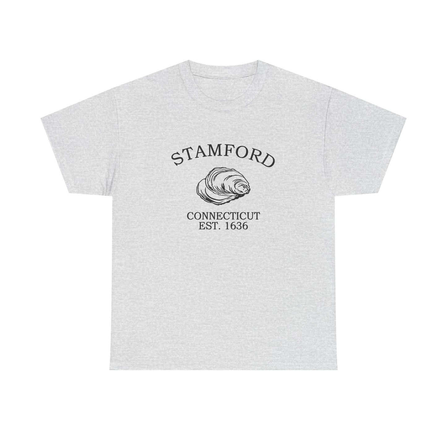 Stamford Connecticut Vintage Retro Unisex Heavy Cotton Tee - Black Logo