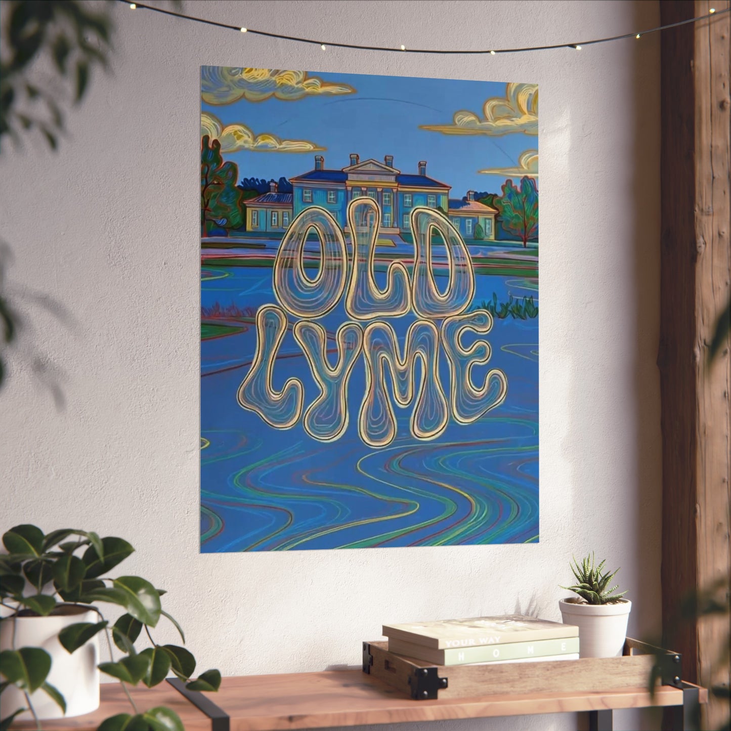 Old Lyme Connecticut Vintage Retro Giclée Print Art Series Poster