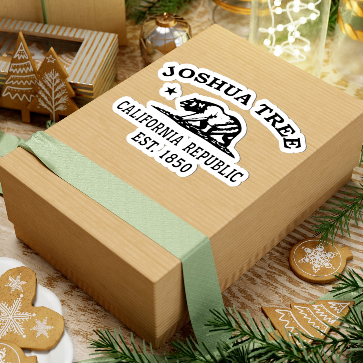 Joshua Tree California Vintage Retro Vinyl Sticker - Black Logo