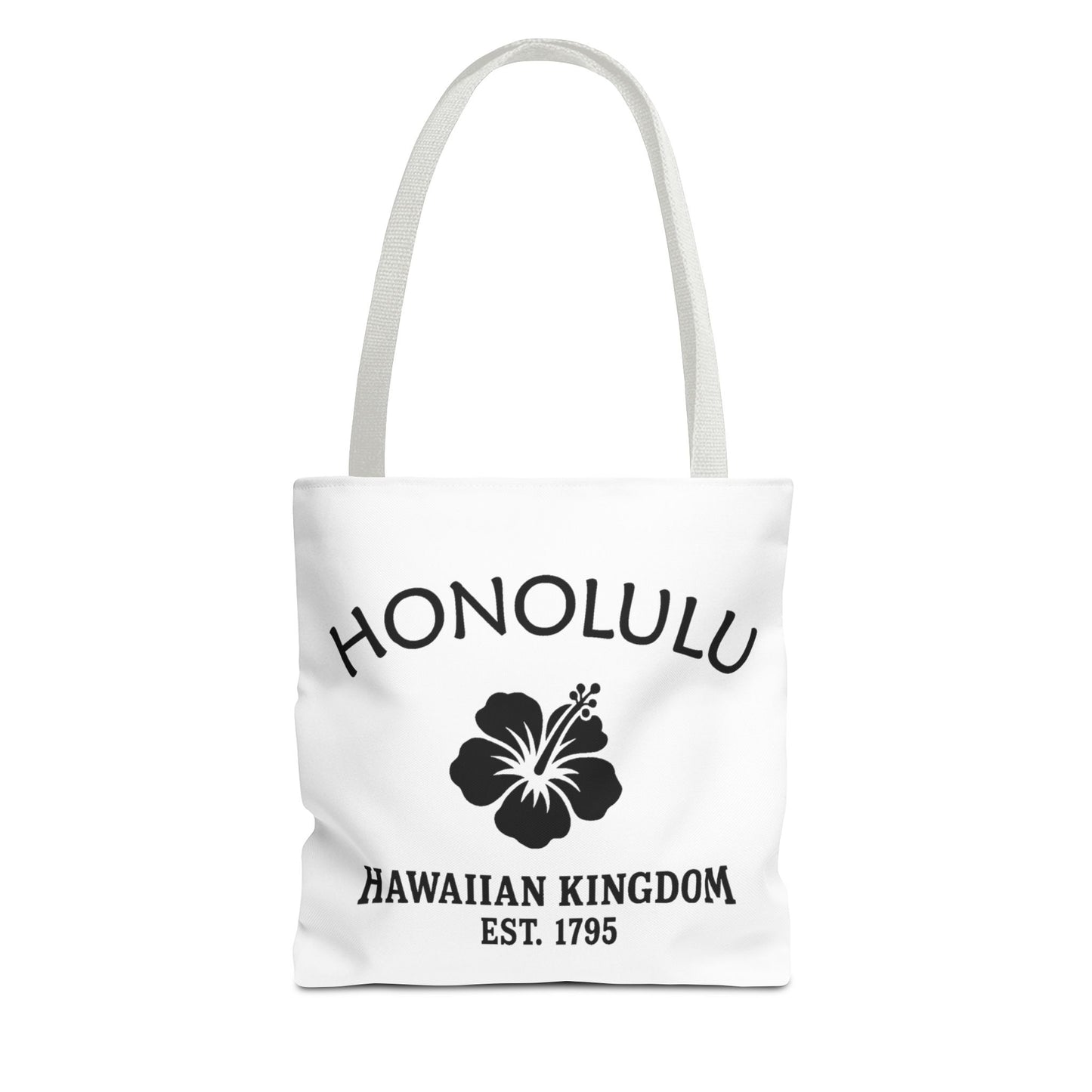 Honolulu Hawaii Vintage Retro Light Canvas Tote - Black Logo