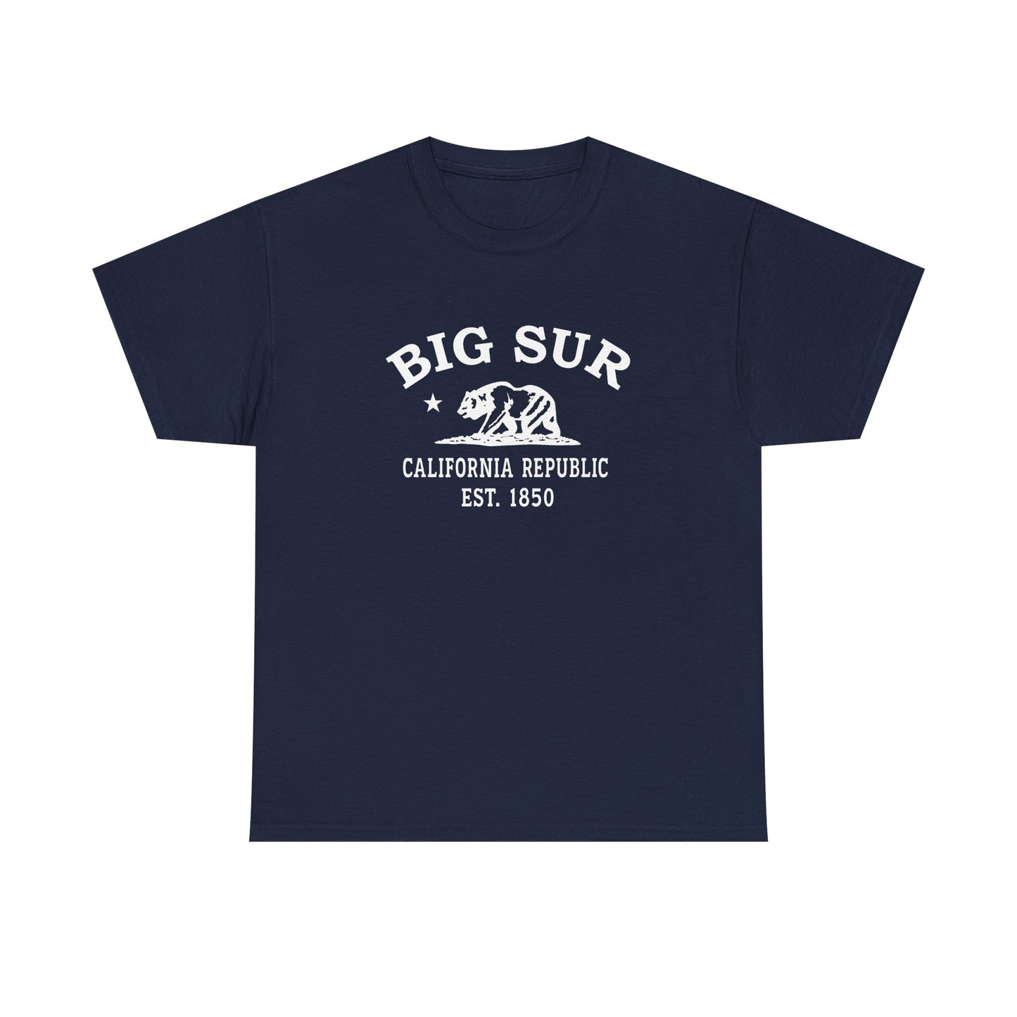 Big Sur California Vintage Retro Unisex Heavy Cotton Tee - White Logo
