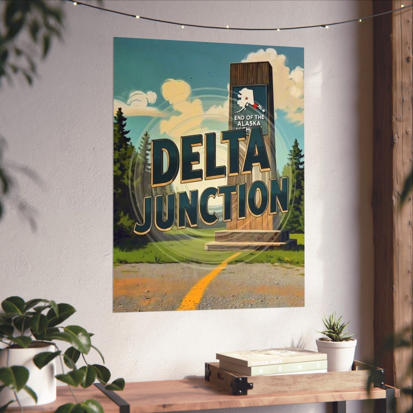Delta Junction Alaska Vintage Retro Giclée Print Art Series Poster