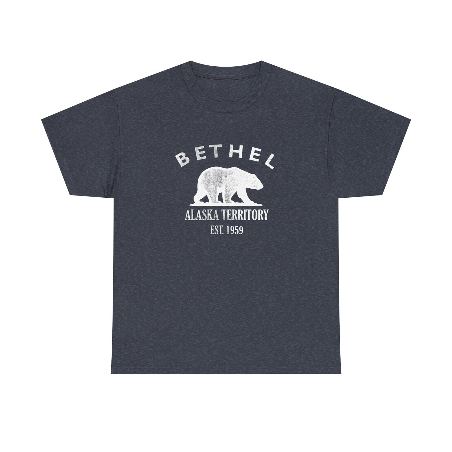Bethel Alaska Vintage Retro Unisex Heavy Cotton Tee - White Logo