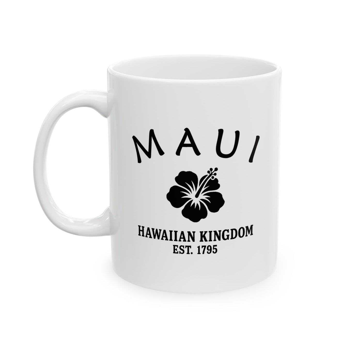 Maui Hawaii Vintage Retro Ceramic Mug - Black Logo